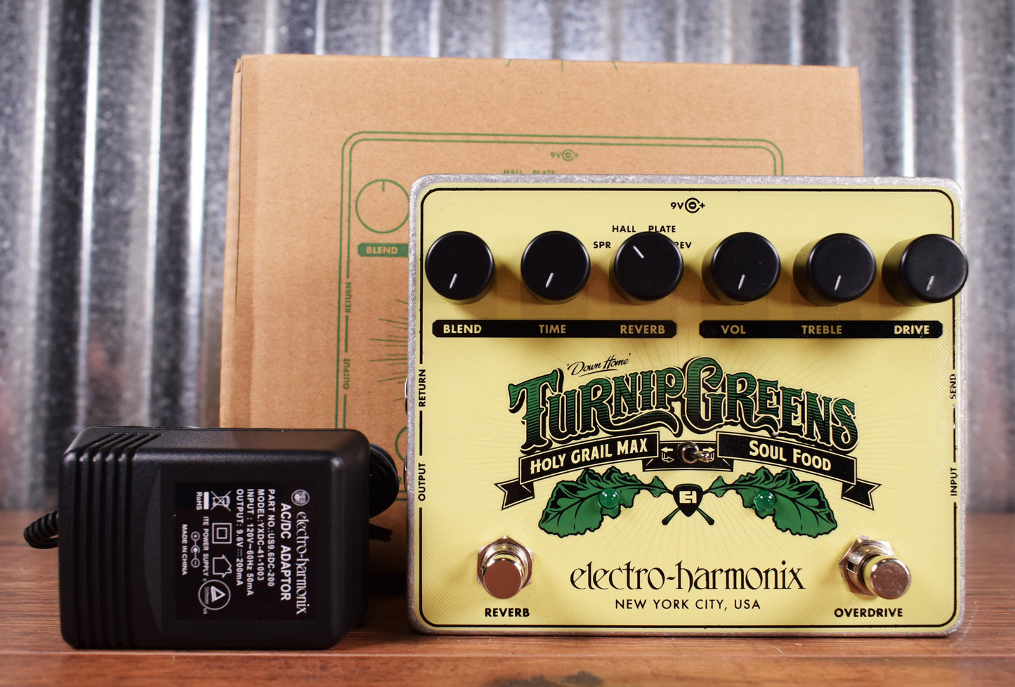 Electro-Harmonix EHX Turnip Greens Overdrive Reverb Guitar Effect Pedal Demo