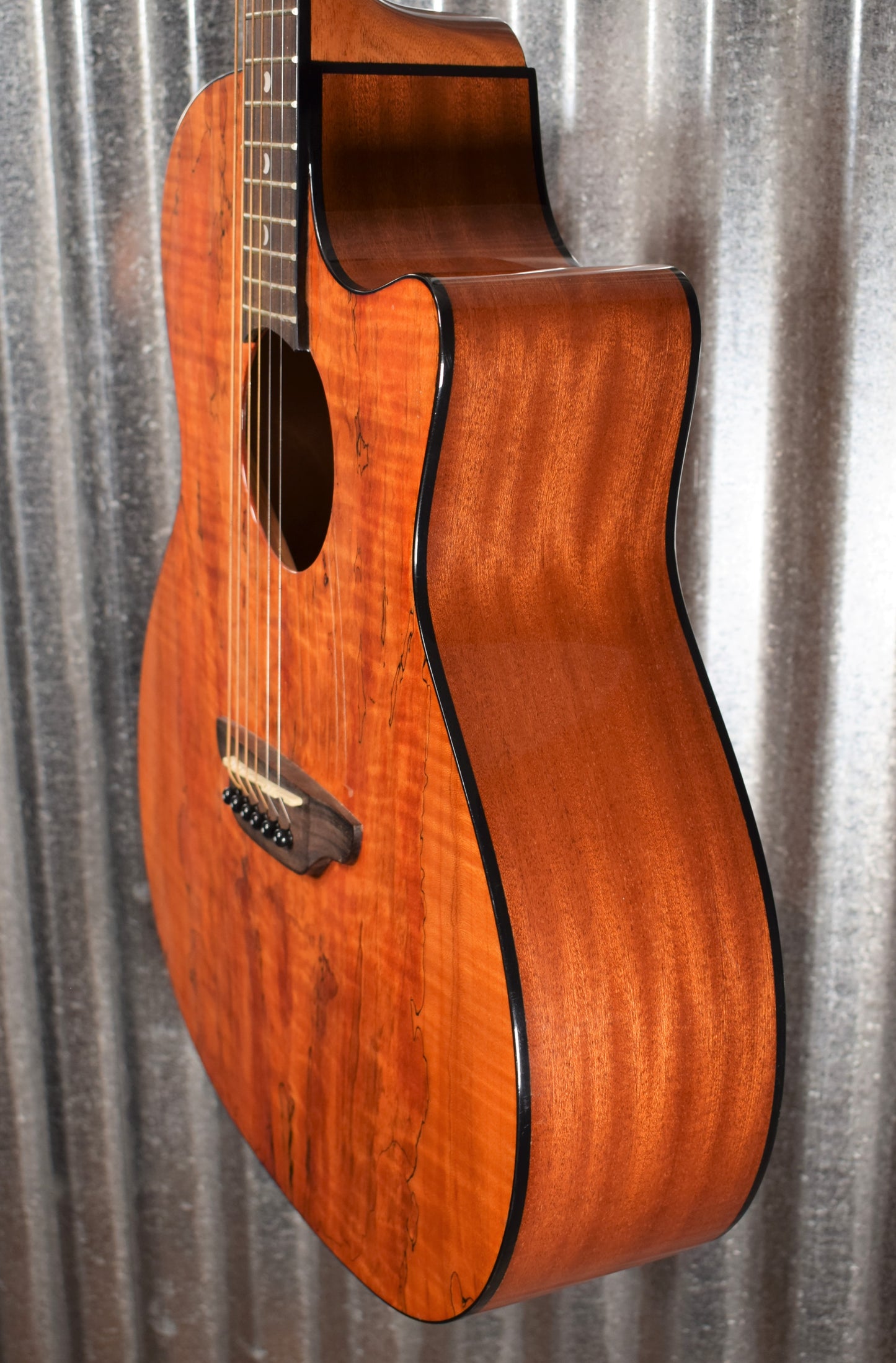 Luna Gypsy Exotic Spalt Natural Gloss Acoustic Guitar #1870 Used