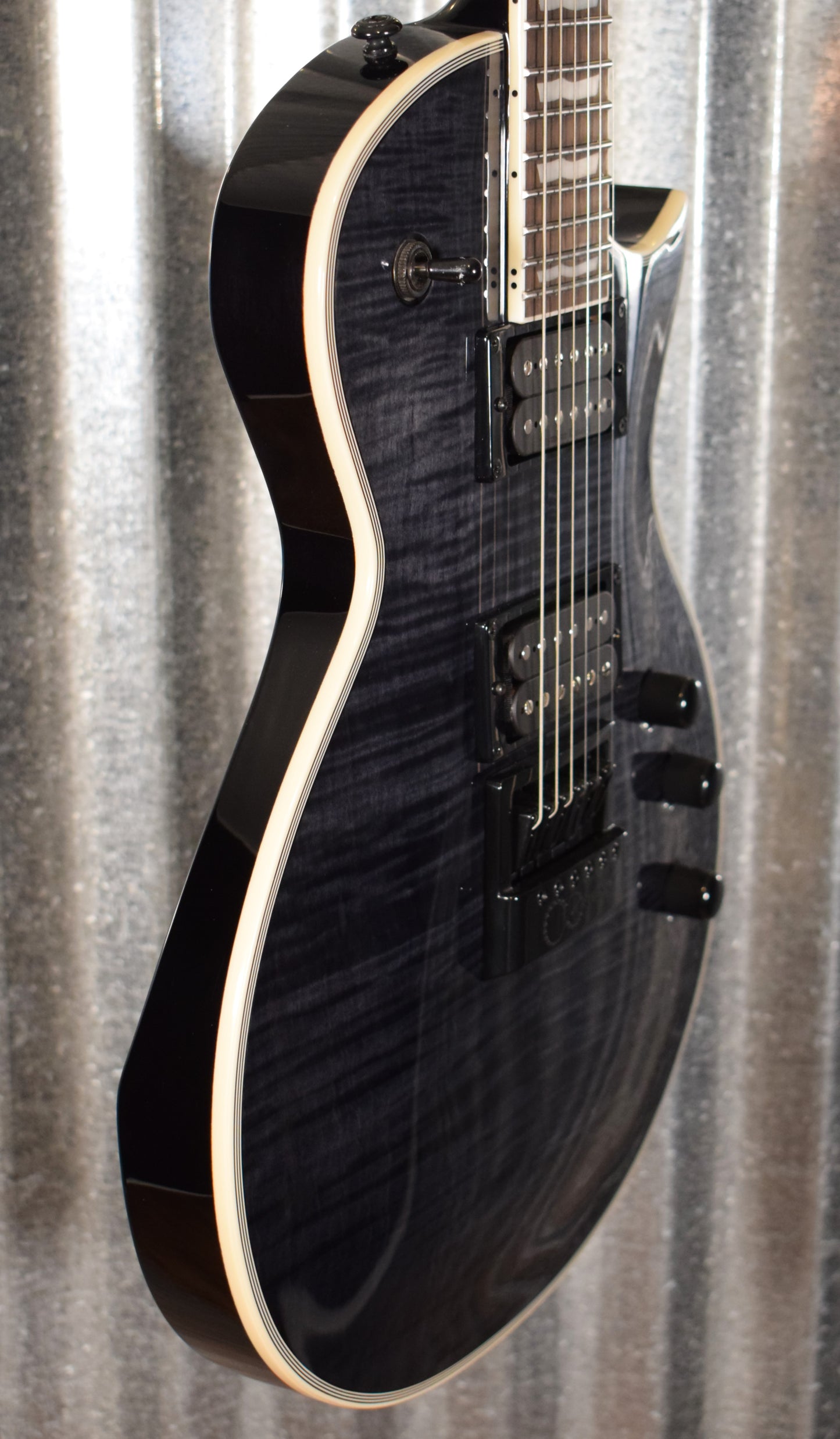ESP LTD EC-1000 Evertune Flame Maple See Thru Black LEC1000ETFMSTBLK #0517