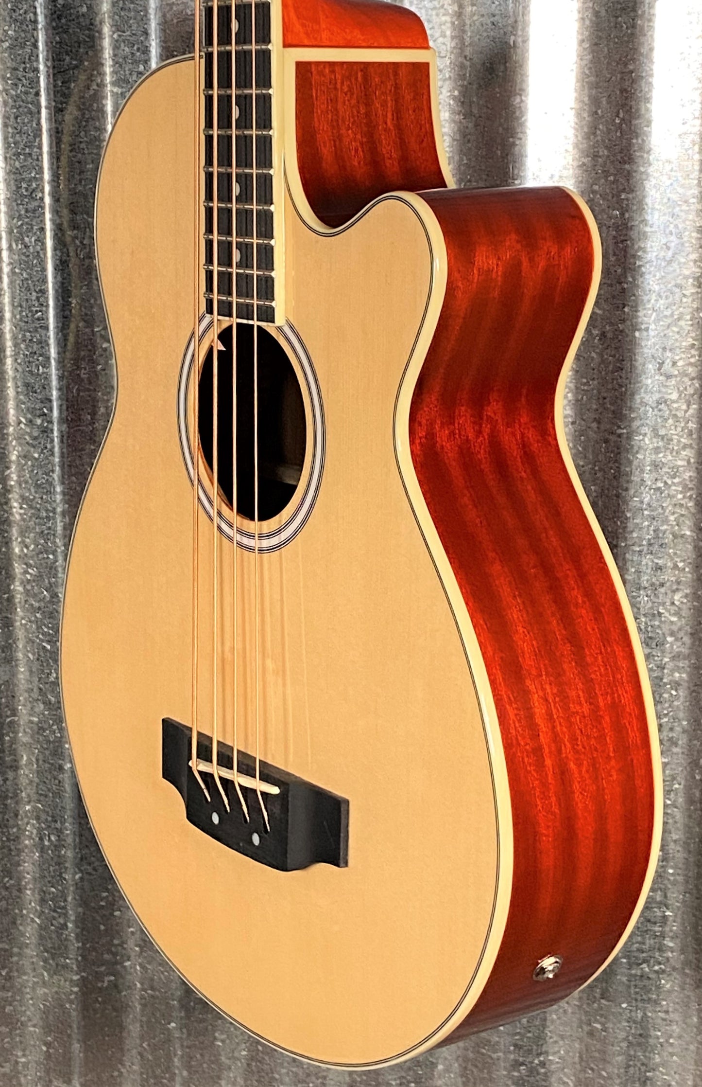 Washburn AB-5K Acoustic Electric Bass Natural & Bag AB5K-A-U #3858