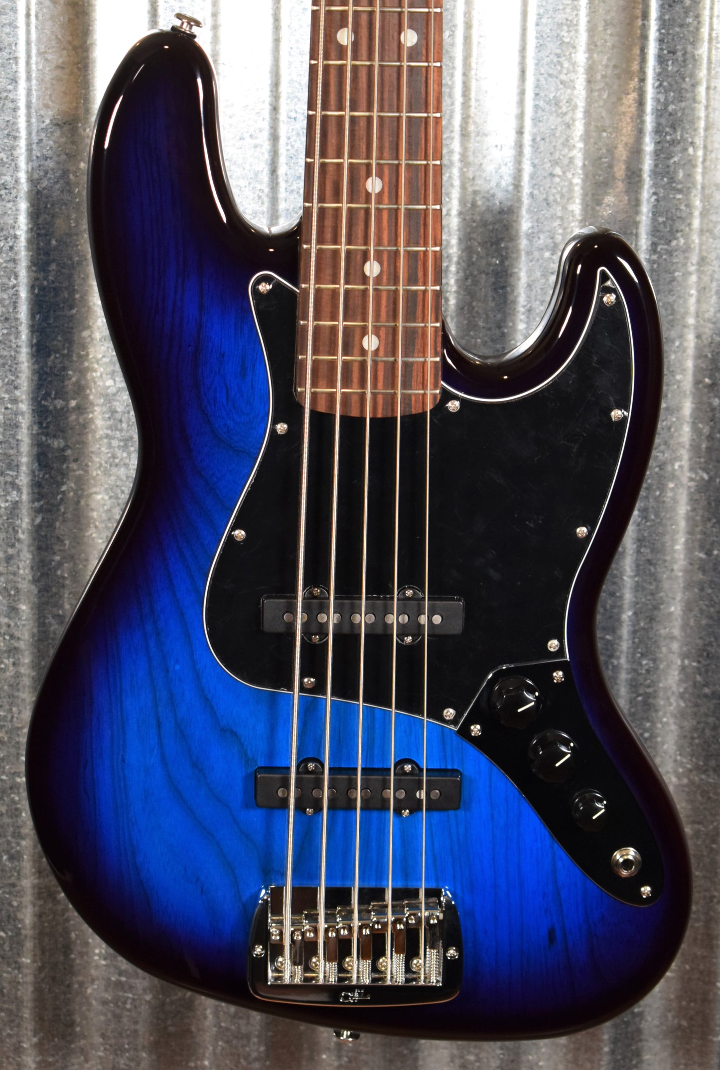G&L USA JB-5 Blueburst 5 String Jazz Bass Rosewood Satin Neck & Case #6030