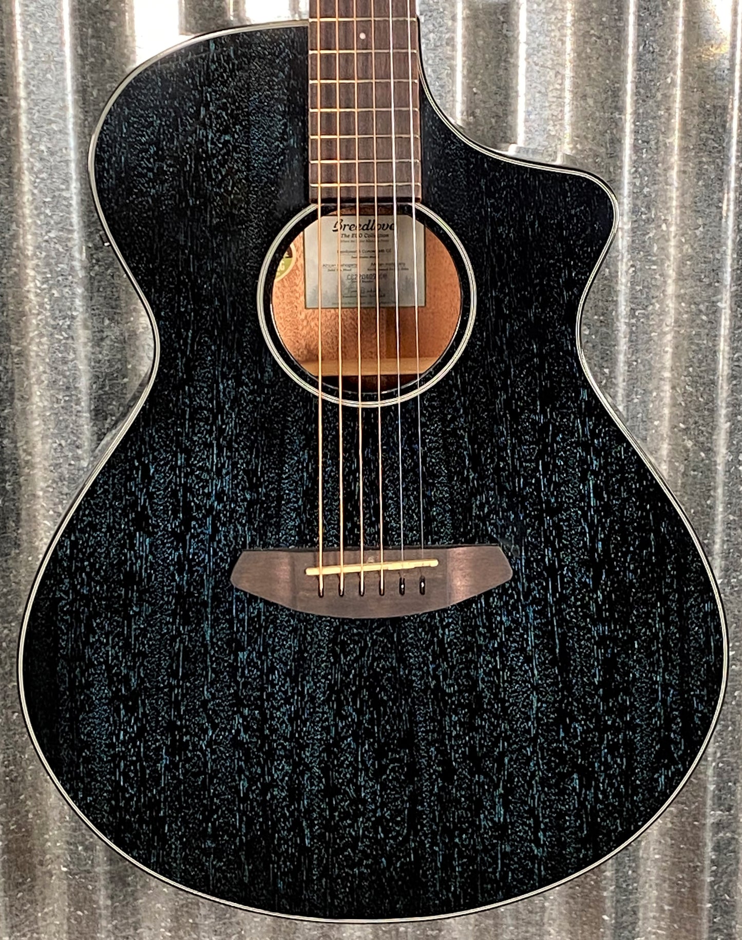 Breedlove Rainforest S Concert Midnight Blue CE Mahogany Acoustic Electric Guitar RFCN54CEAMAM #9008