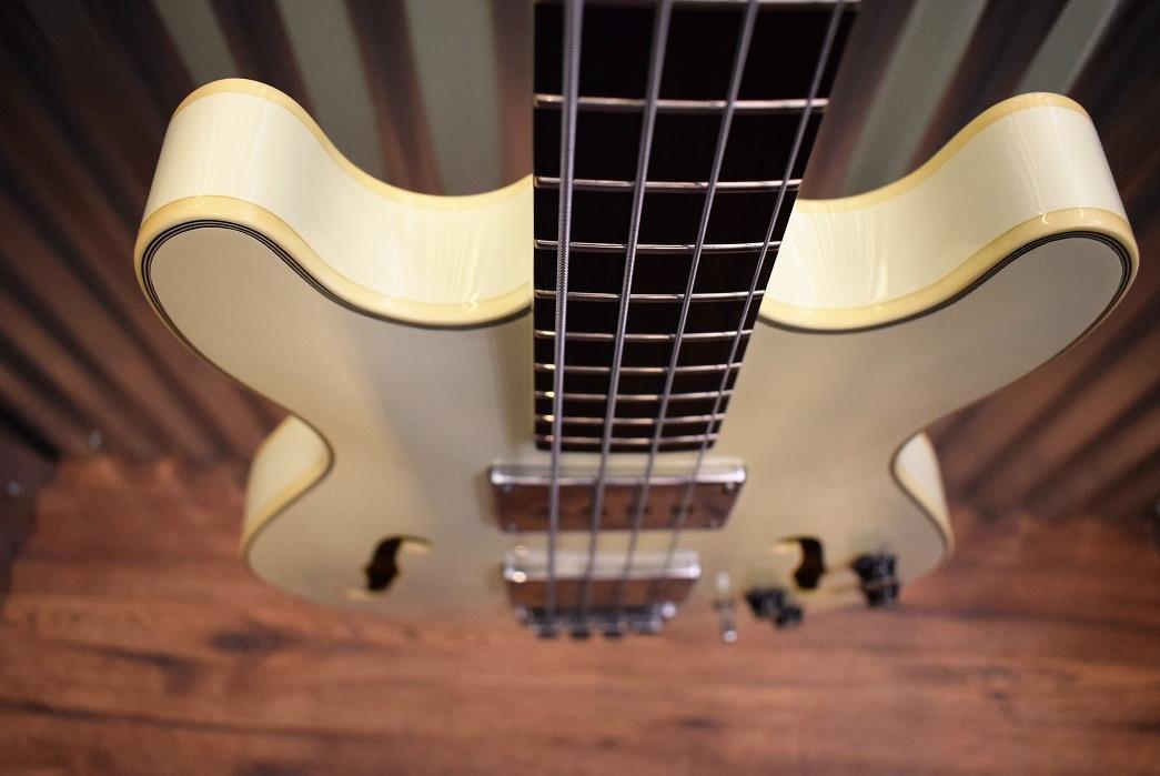 Warwick Rockbass Star Bass 4 String Semi Hollow Bass Cream White Blemish #1514