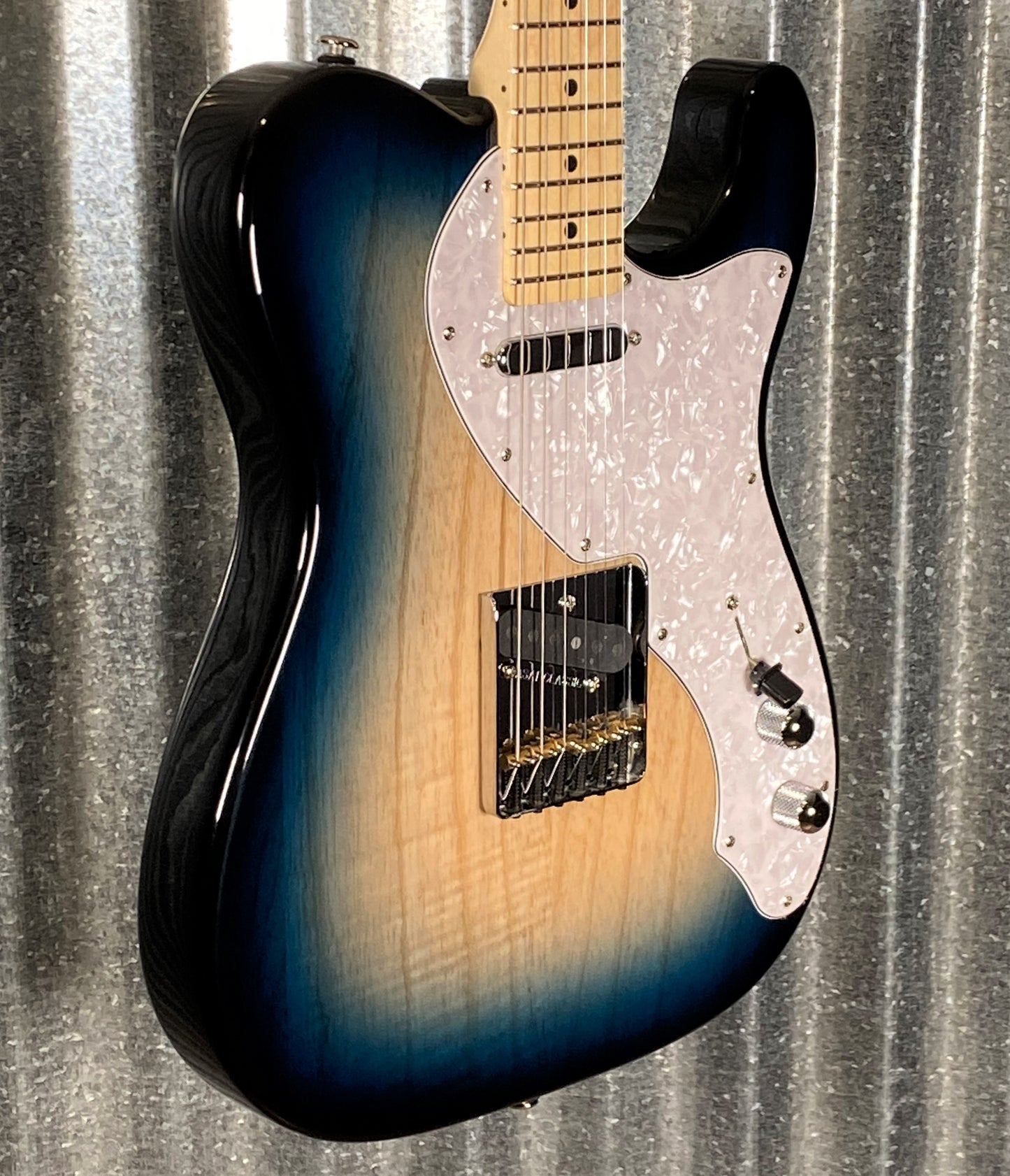 G&L USA Limited Edition ASAT Classic Thinline Semi Hollow Mako Blue Guitar & Bag #4100