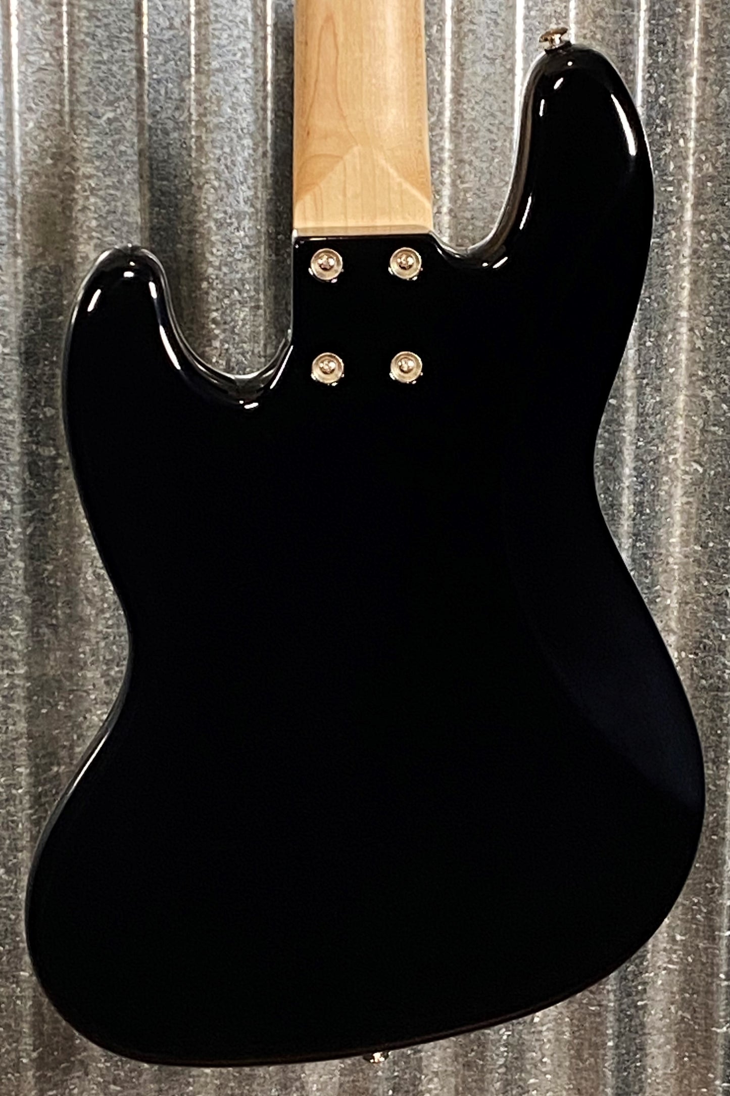 G&L USA JB-5 Jet Black 5 String Jazz Bass Maple Satin Neck & Case #6029