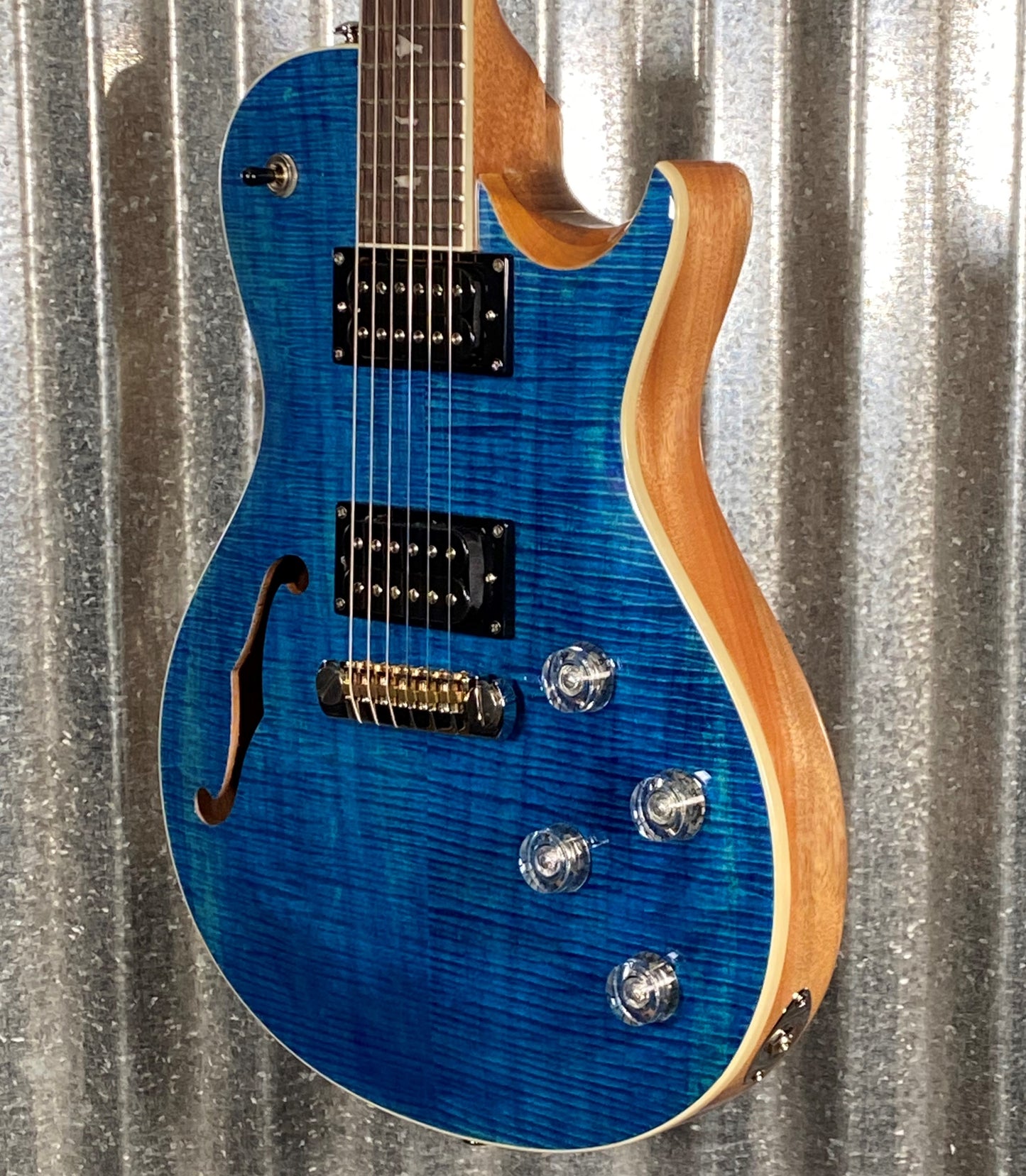 PRS Paul Reed Smith SE Zach Myers 594 Top Carve Myers Blue Guitar & Bag Blem #4435