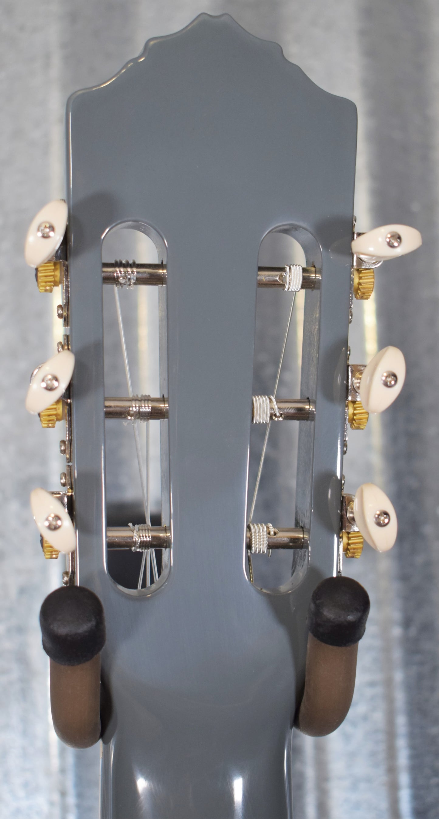 Ortega RGA-PLT Gaucho Acoustic Nylon String Parlor Platinum Grey Guitar & Bag #0066