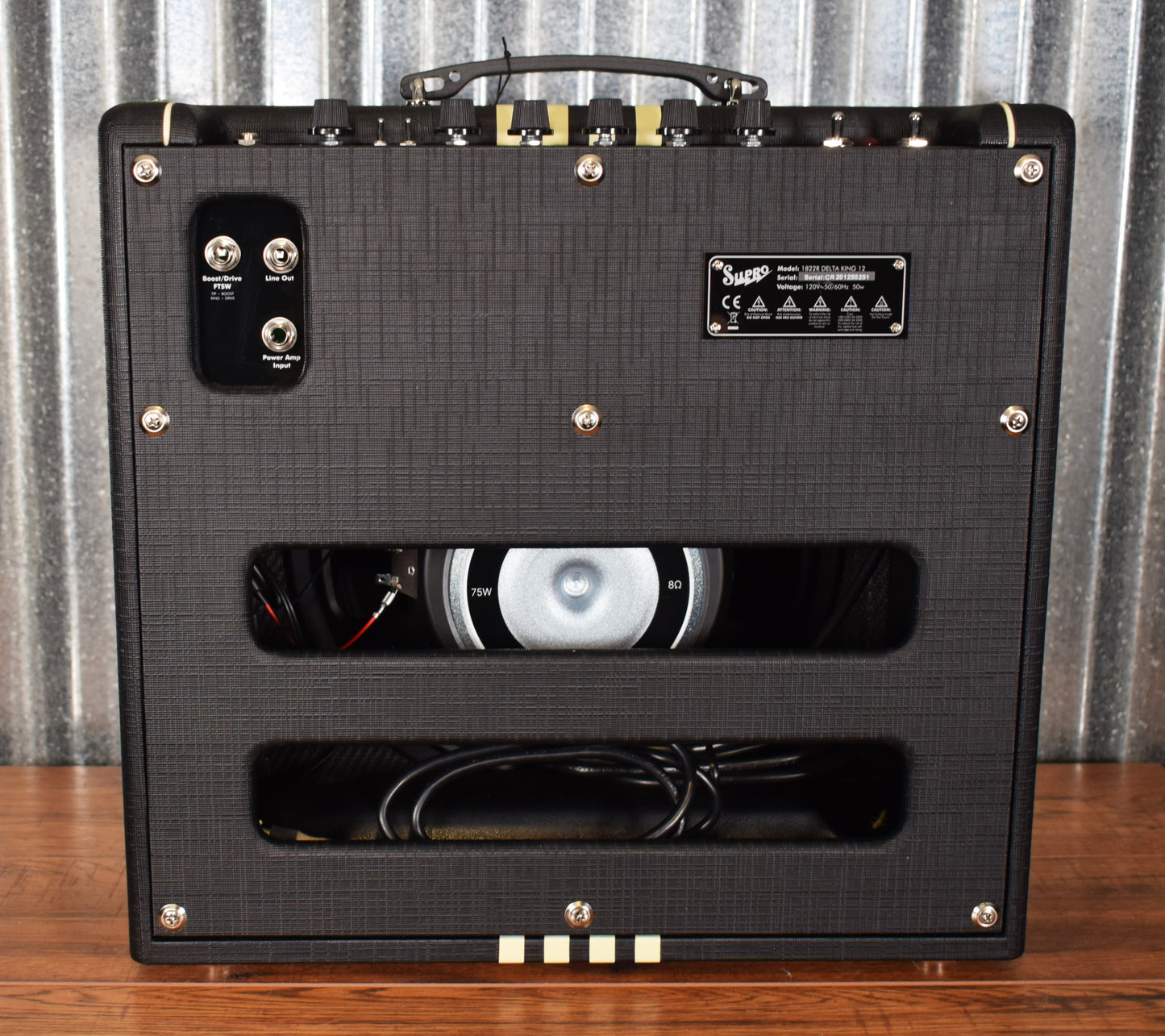Supro Delta King 12 All Tube 15 Watt 12" Guitar Combo Amplifier Black Cream 1822RBC