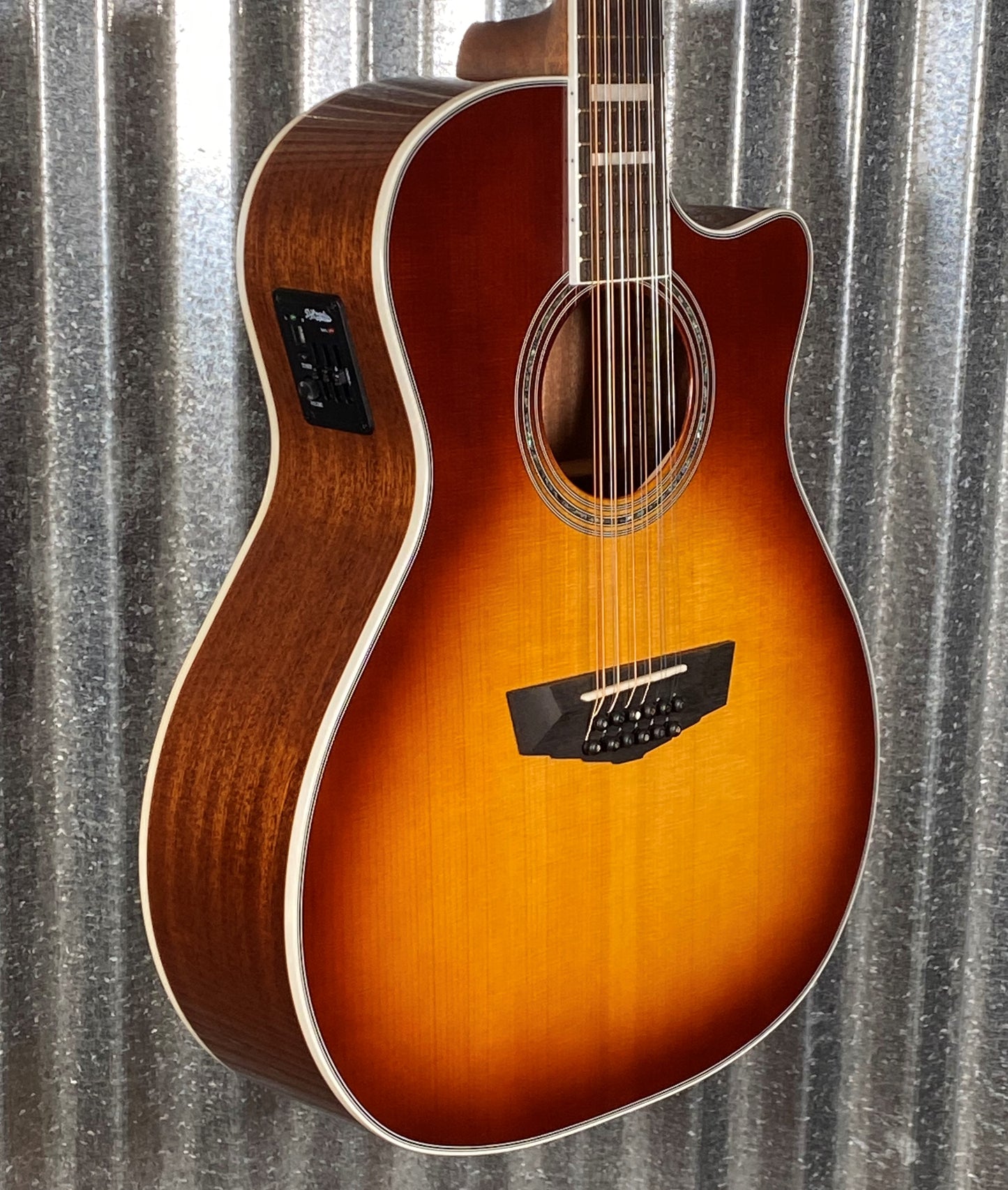 D'Angelico Premier Fulton Grand Auditorium 12 String CE Iced Tea Burst Acoustic Electric Guitar #0010