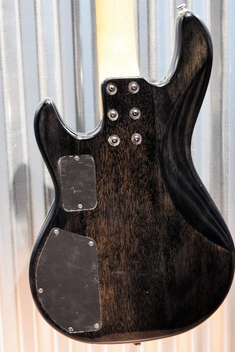 G&L Tribute M-2000 GTS 4 String Carved Flame Top Trans Black Bass #8460