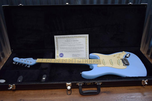 G&L Guitars USA Legacy Himalayan Blue Frost Painted Neck & Case 2015 NOS #1748