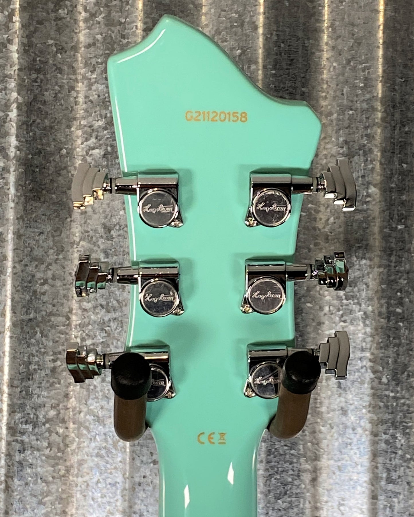 Hagstrom VIK-ABE Viking Aged Sky Blue Semi Hollow Body Guitar #0158
