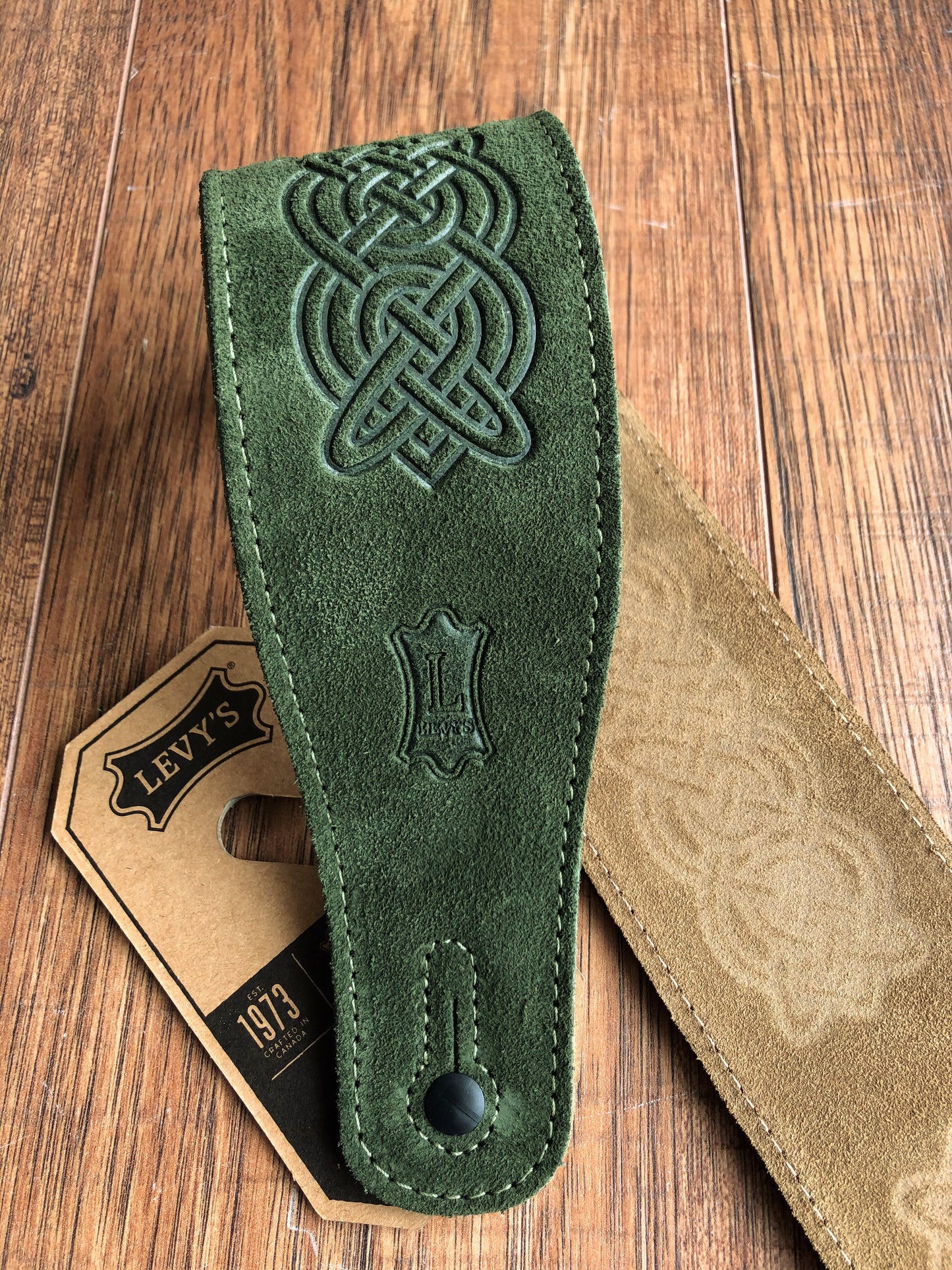 Levy's MS26CK-GRN 2.5" Adjustable Suede Guitar & Bass Strap Celtic Green