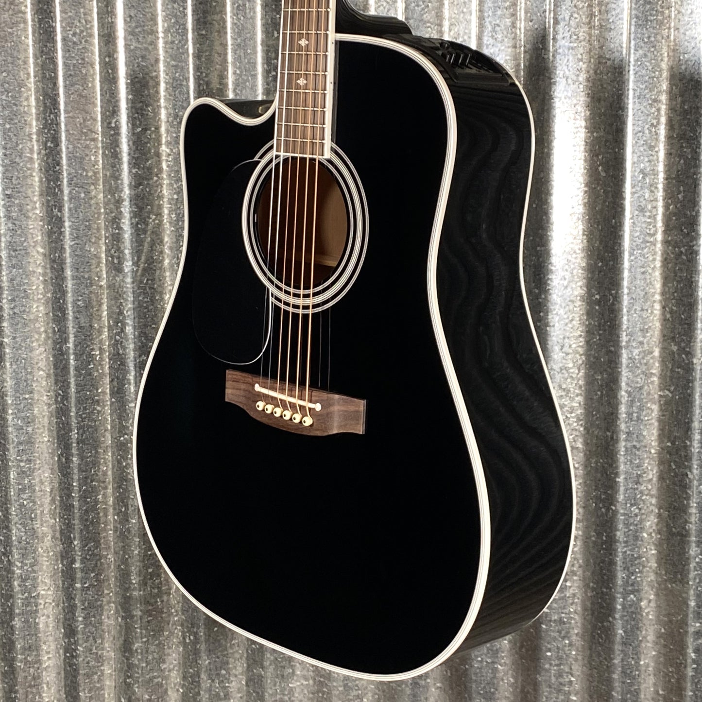 Takamine EF341SC Black Cutaway Acoustic Electric Guitar Left Hand Japan #0068