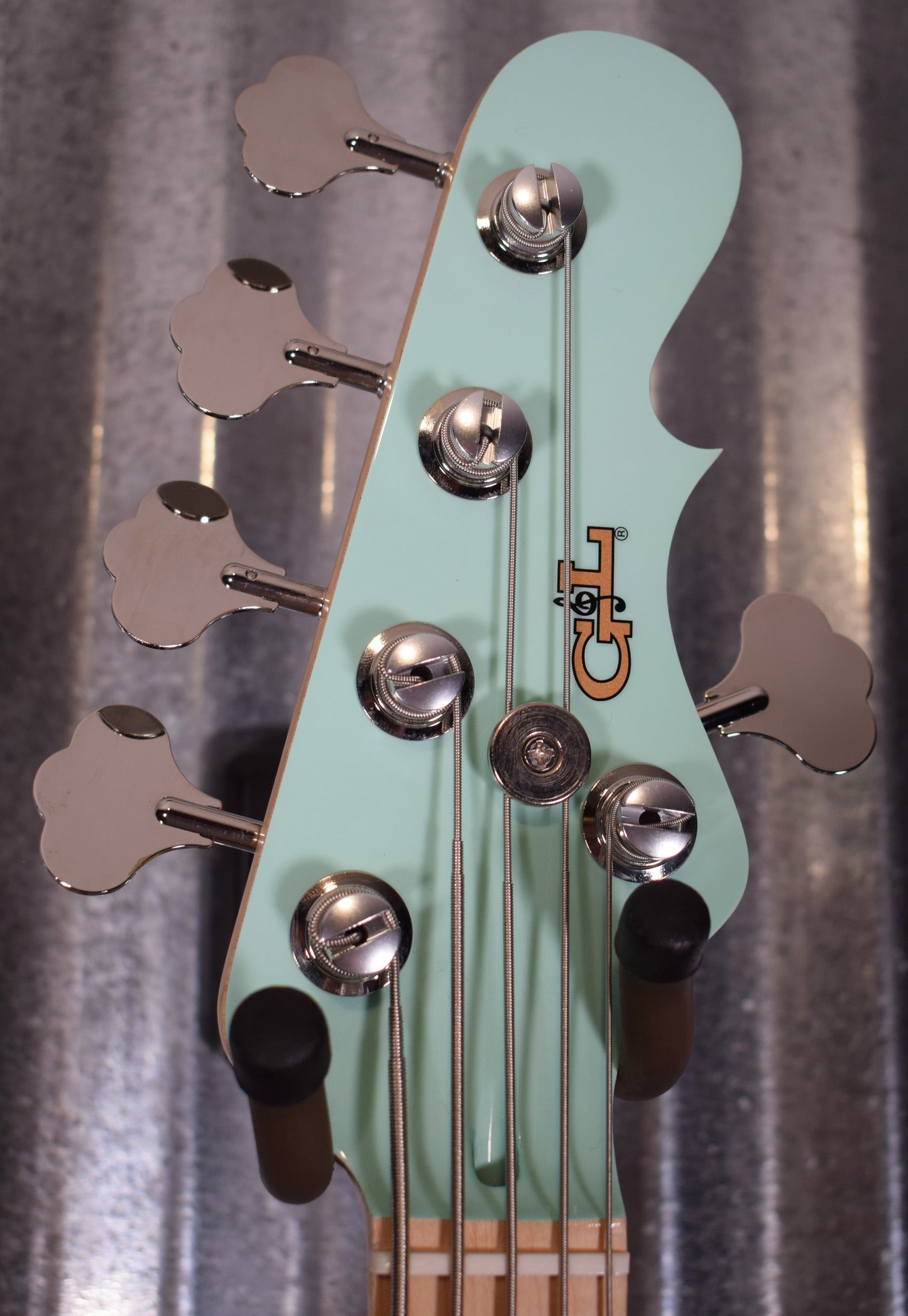 G&L USA JB-5 Surf Green 5 String Jazz Bass Maple Satin Neck & Case #6259