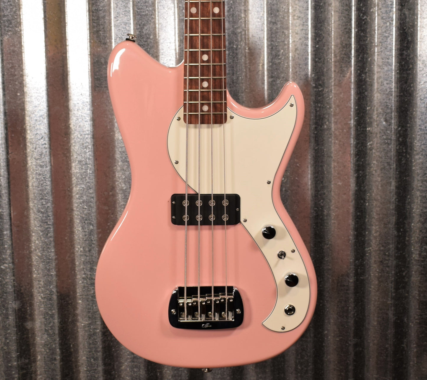 G&L USA Fullerton Deluxe Fallout 4 String Short Scale Bass Shell Pink & Bag #5181