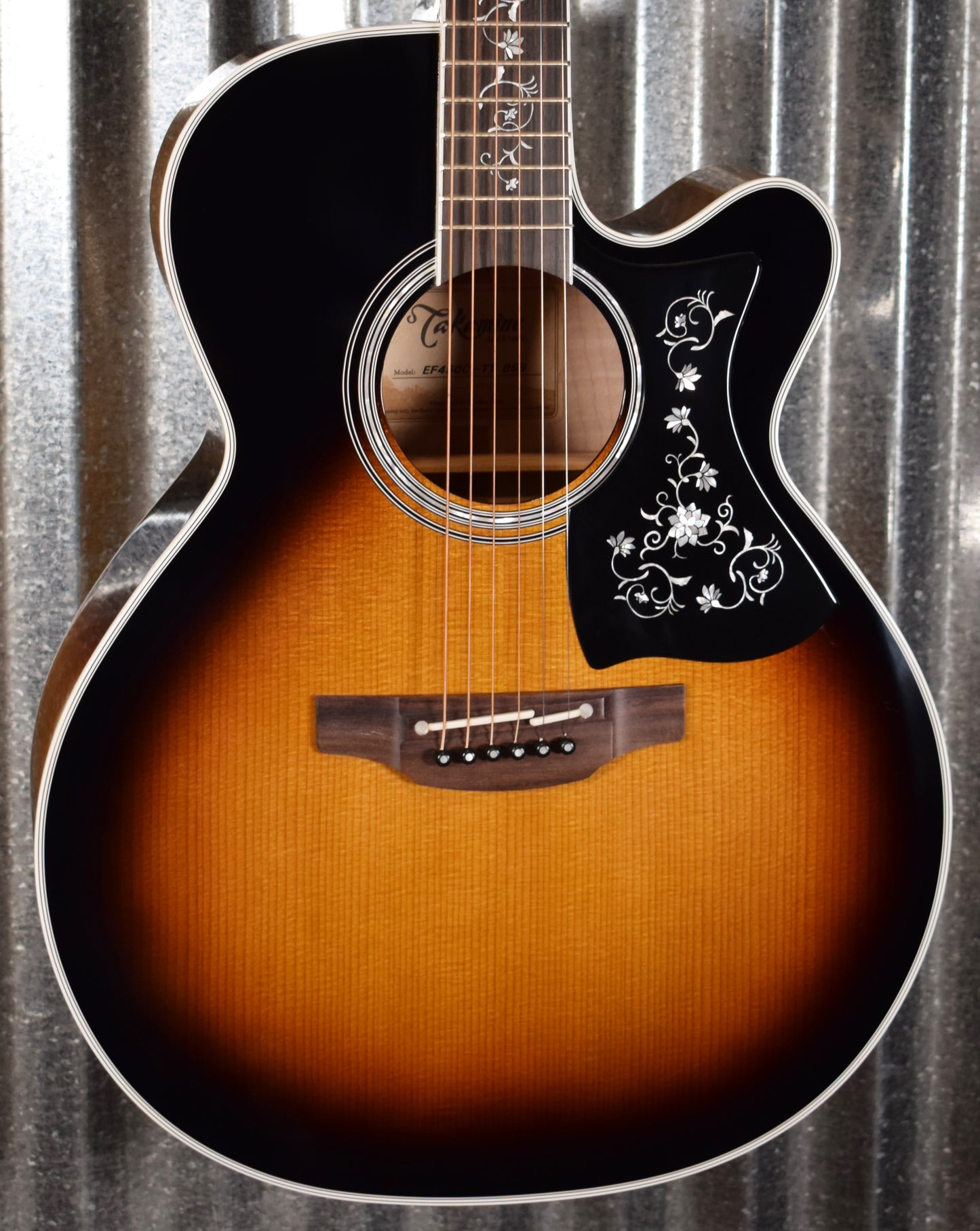 Takamine EF450C Brown Sunburst Acoustic Electric Guitar & Case EF450SCTTBSB #0837 Used