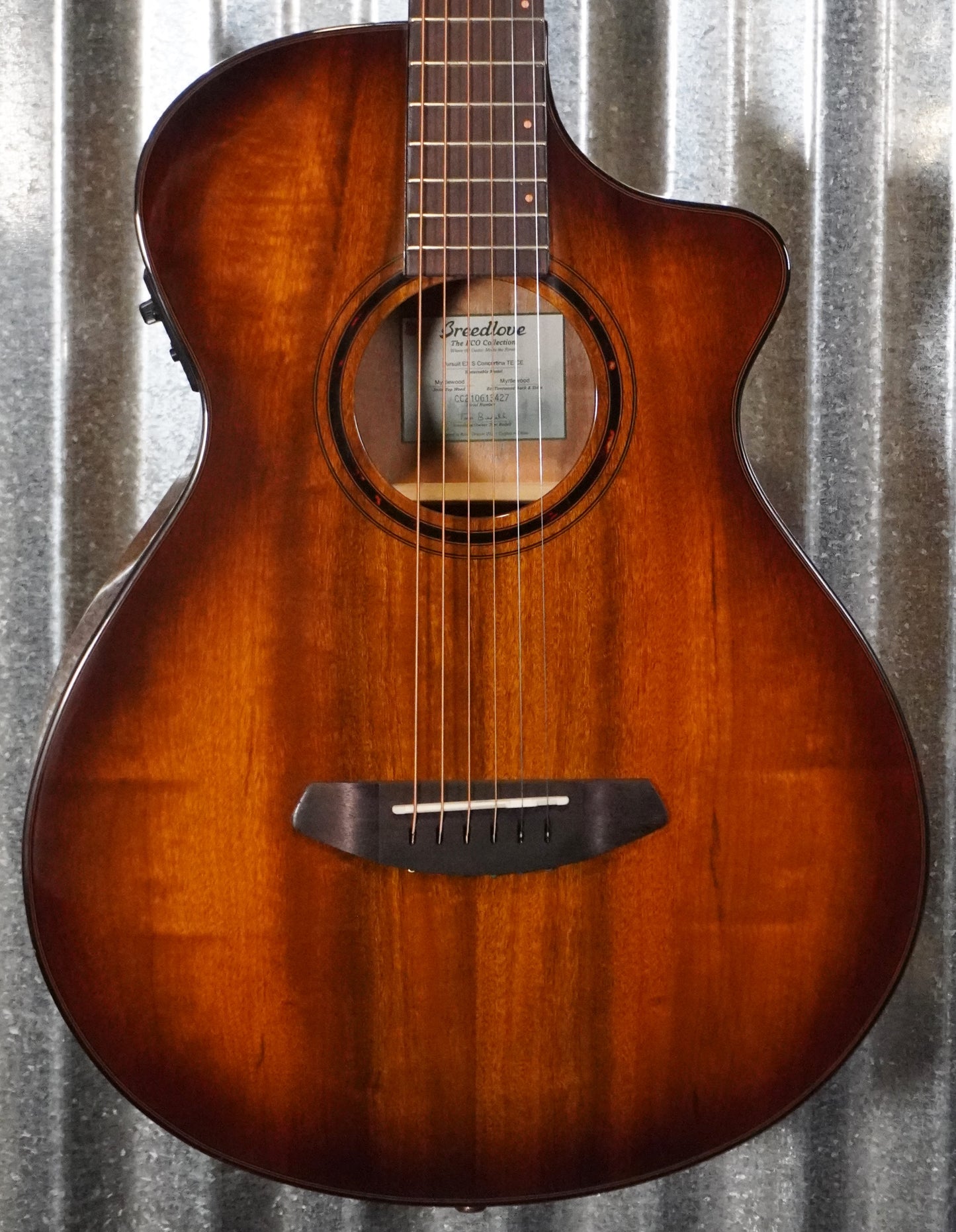 Breedlove Pursuit Exotic S Concertina Tiger's Eye CE Acoustic Electric Guitar PSCA42CEMYMY #3427 Used