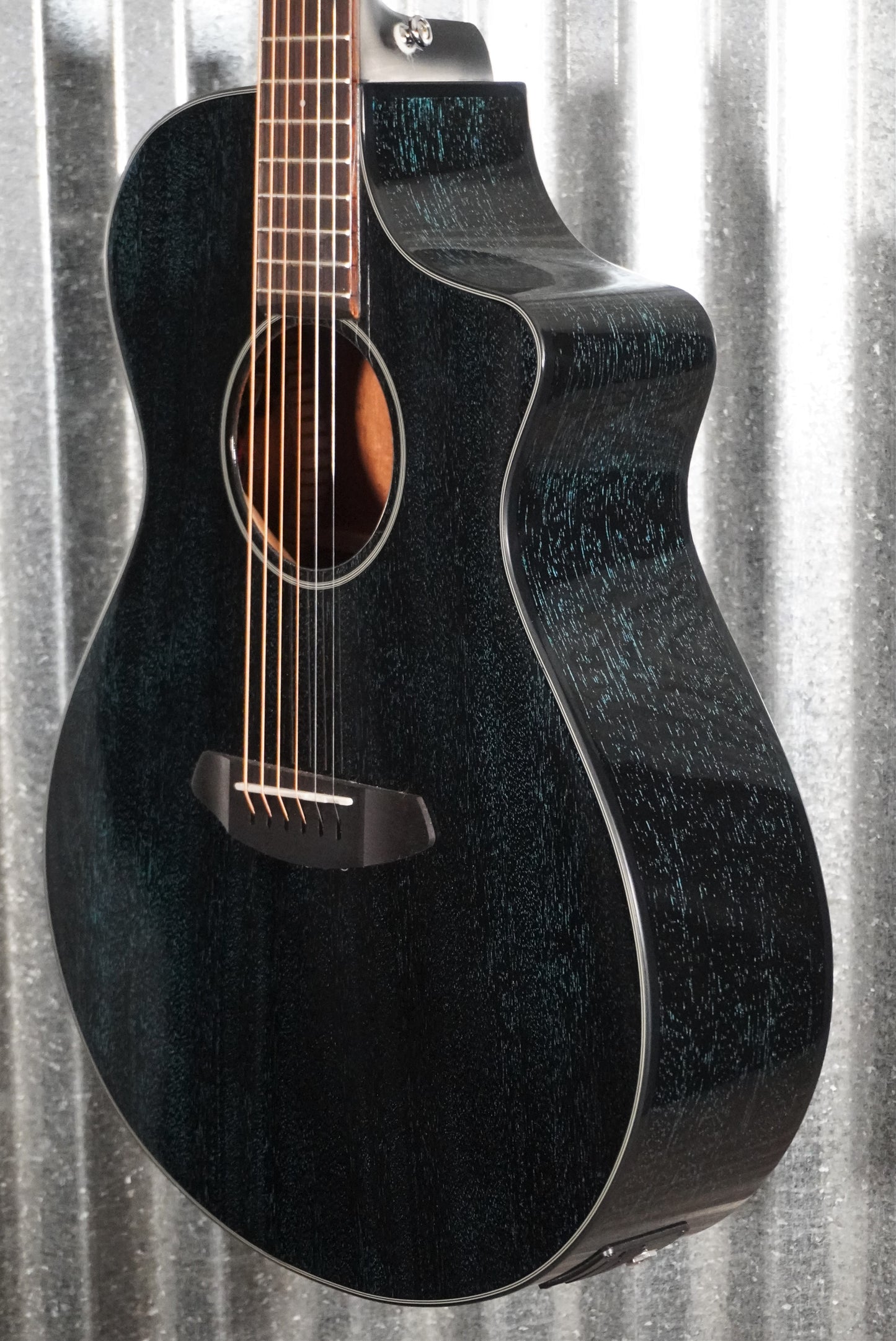 Breedlove Rainforest S Concert Midnight Blue CE Mahogany Acoustic Electric Guitar #2173