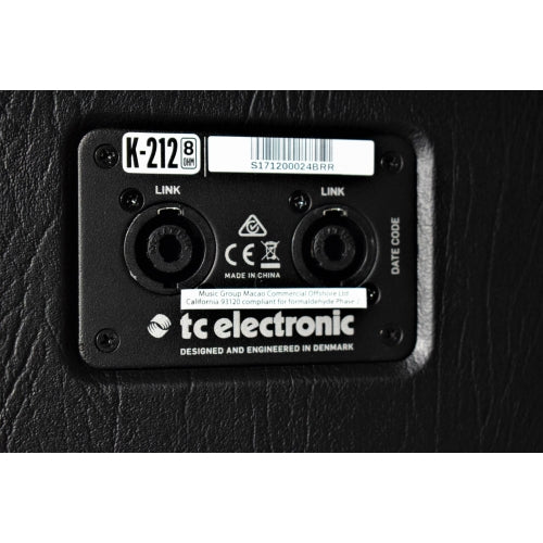 TC Electronic K-212 2x12" 400 Watt Stackable Bass Amp Speaker Cabinet K212