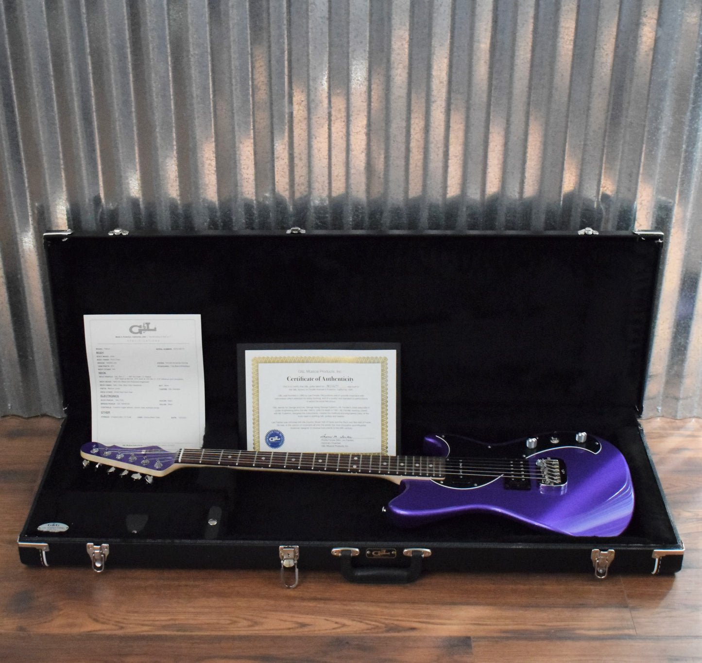 G&L USA Fallout Plum Crazy Rosewood Satin Neck Guitar & Case #6173