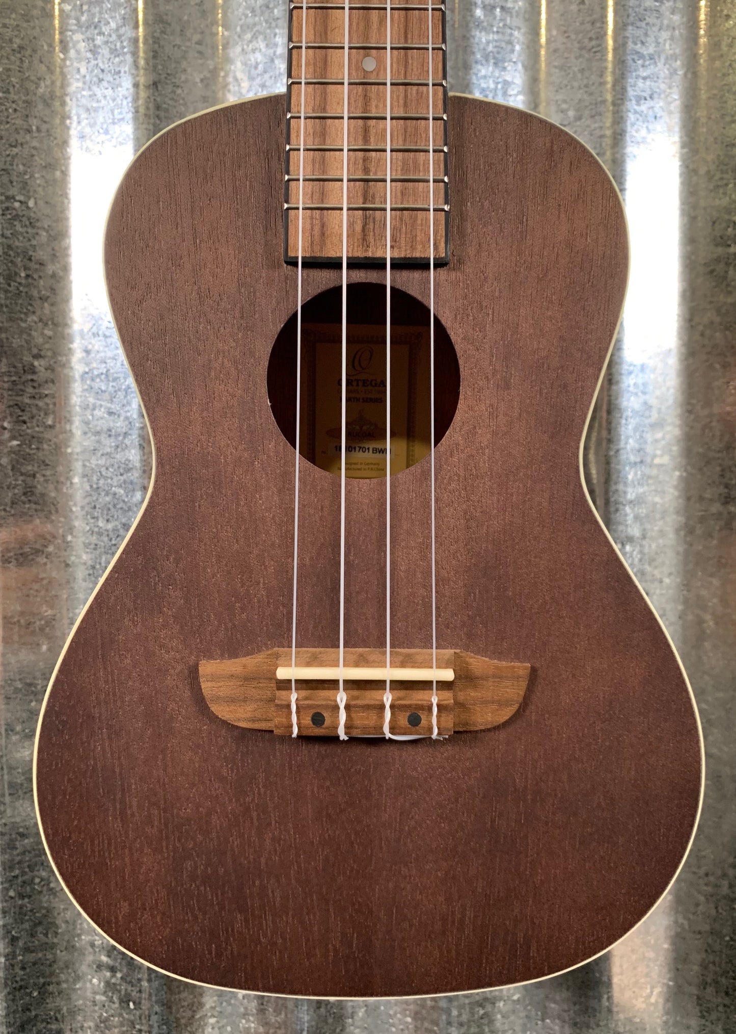 Ortega Guitars RUCOAL Trans Black Okoume Top Concert Ukulele