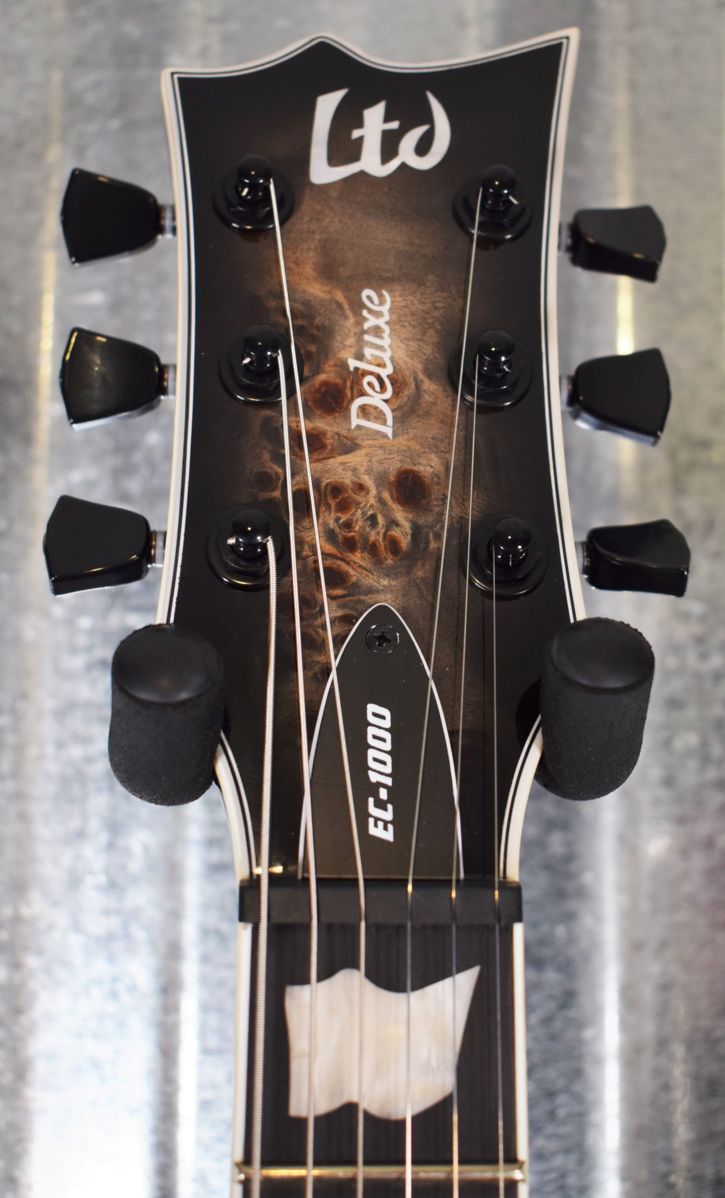 ESP LTD EC-1000 Black Natural Burst Seymour Duncan Guitar EC1000BPBLKNB #2096 Demo