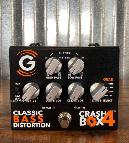 Genzler Amplification CB-4 Crash Box 4 Mode Classic Bass Distortion Effect Pedal Demo