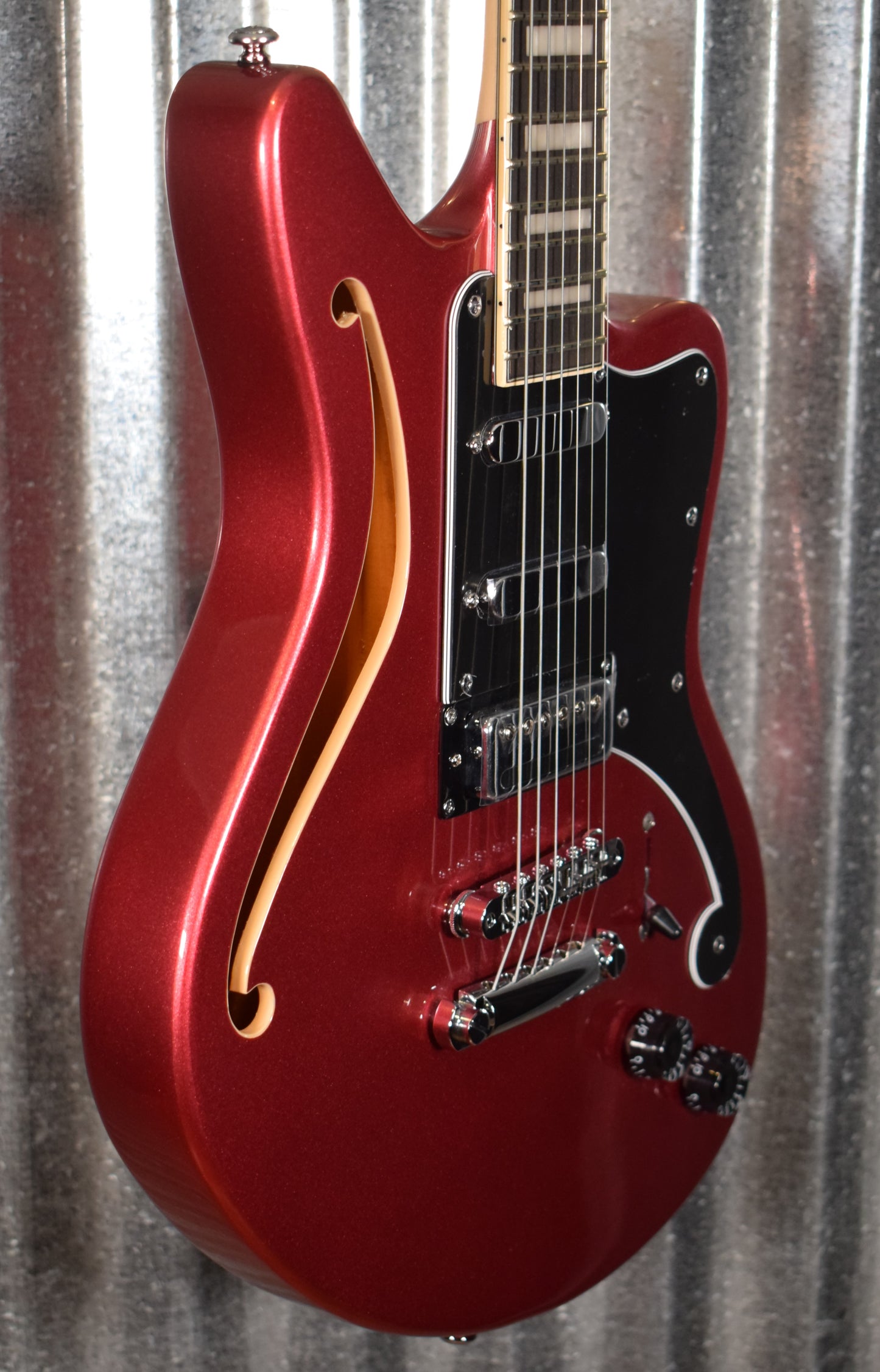 D'Angelico Premier Bedford SH Offset Semi Hollow Oxblood Guitar & Bag #0779