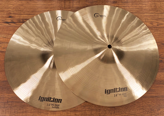 Dream Cymbals IGNCP3+ Ignition Series 3 Piece Cymbal Pack Large - 14" Hi-Hat Set, 18" Crash, 22" Ride & Bag