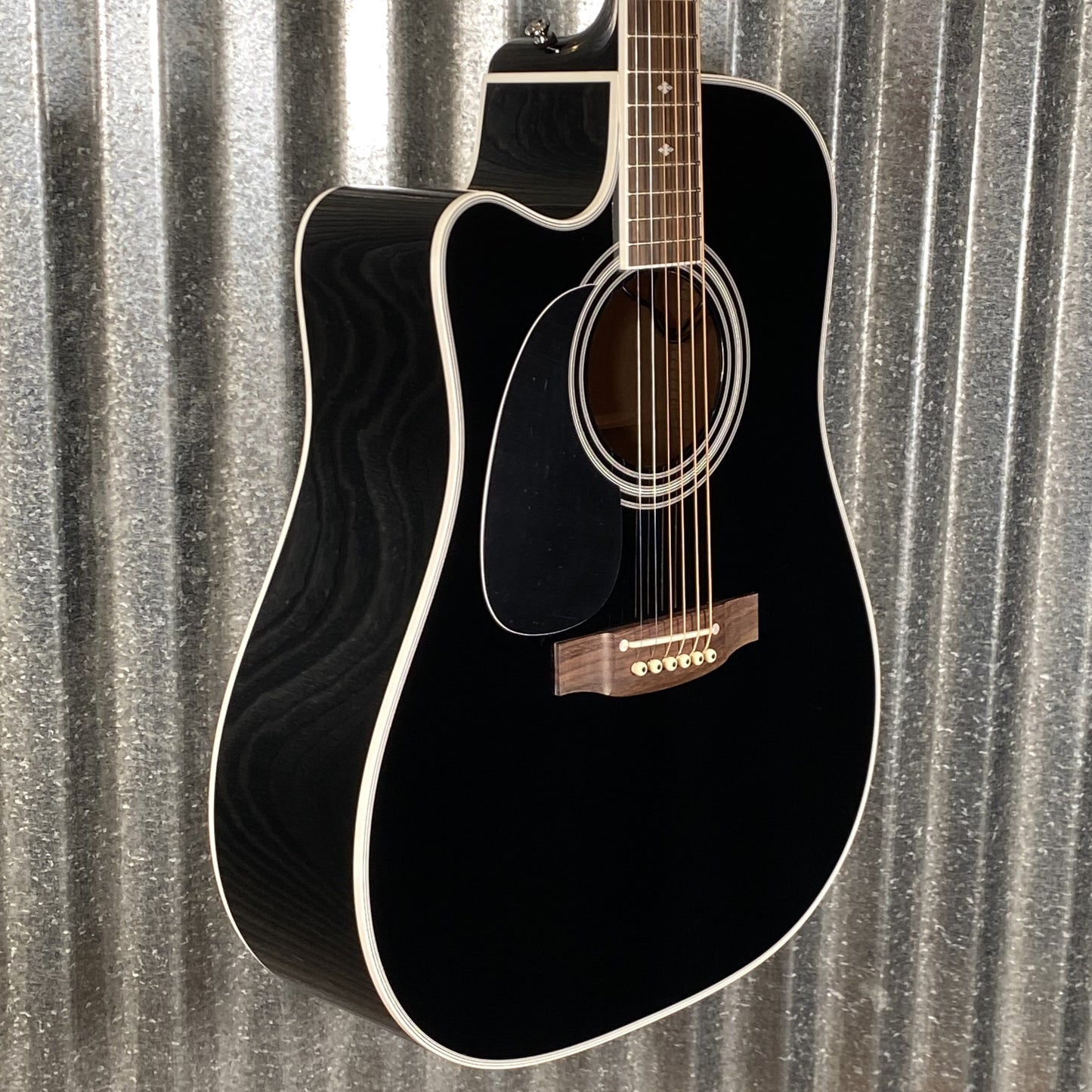 Takamine EF341SC Black Cutaway Acoustic Electric Guitar Left Hand Japan #0068