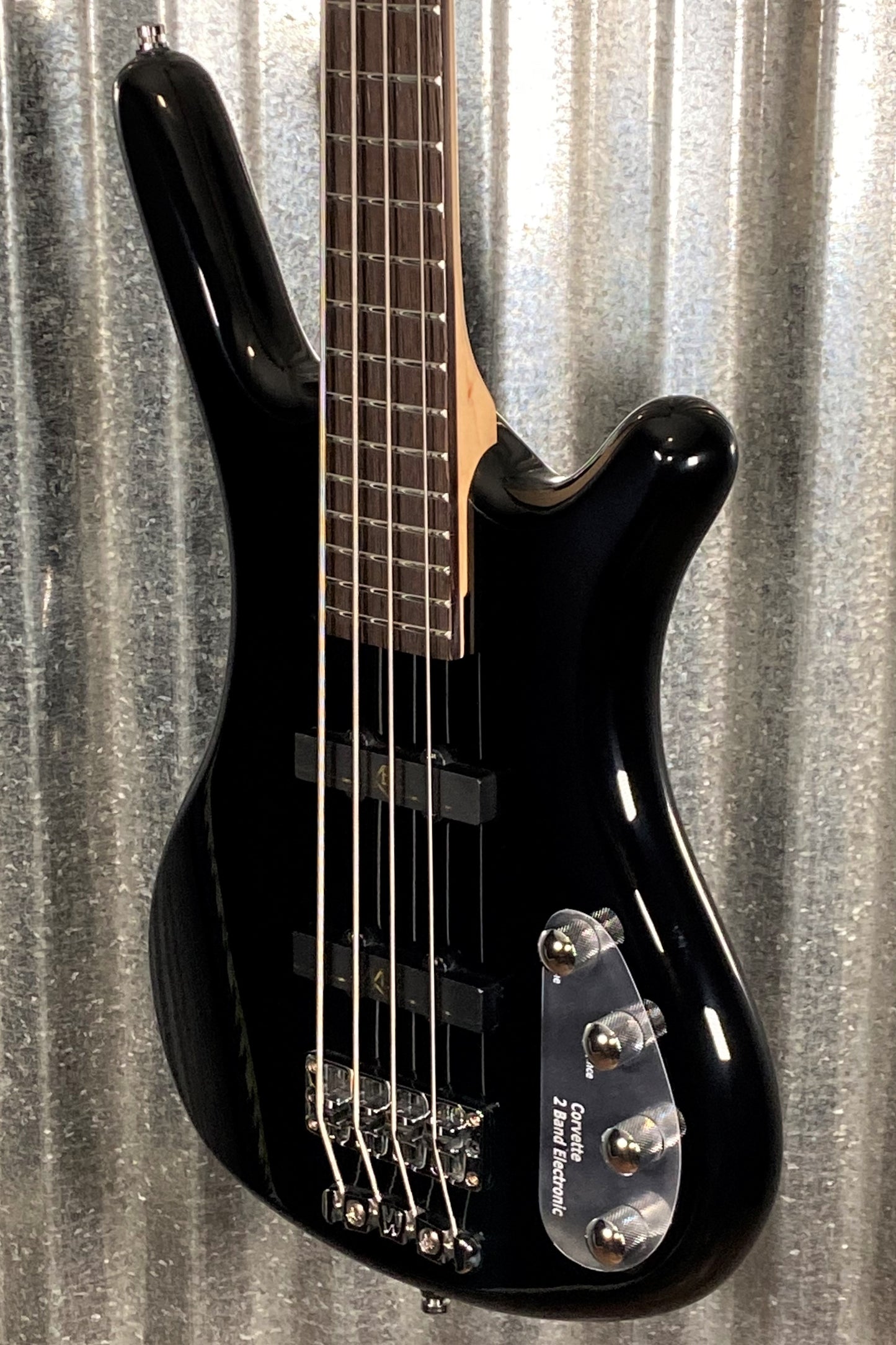 Warwick RockBass Corvette Basic Black Active Short Scale 4 String Bass & Bag #9621