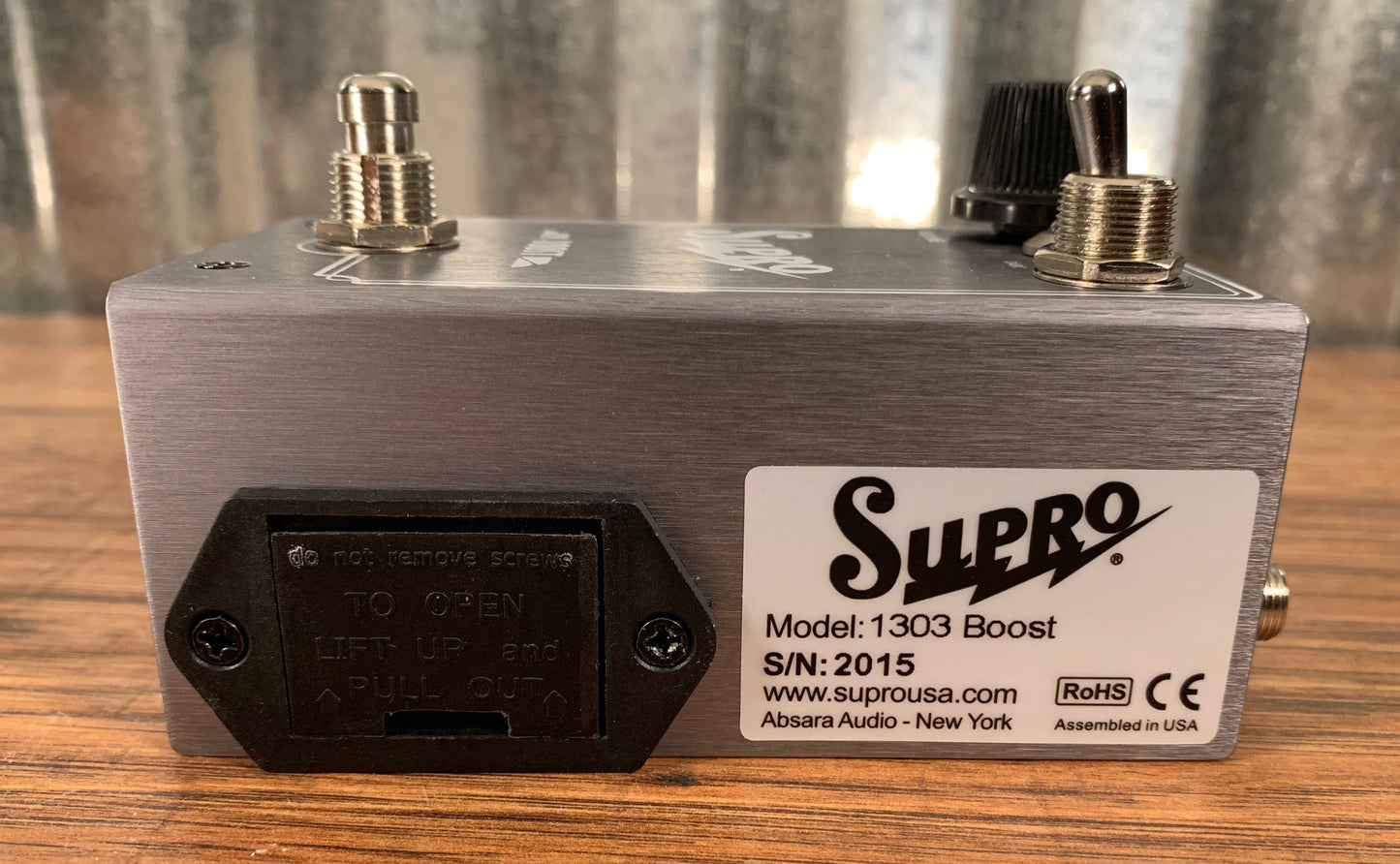 Supro USA 1303 Boost 20db J-Fet Design Guitar Bass Effects Pedal Demo