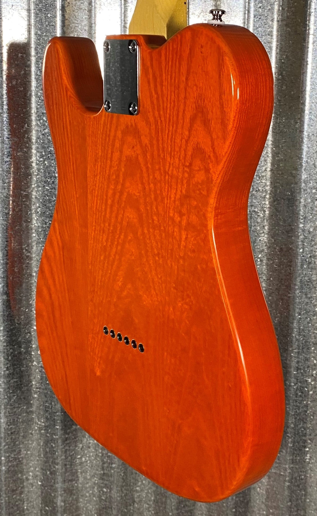 G&L Tribute ASAT Classic Bluesboy Clear Orange Semi Hollow Guitar Blem #7141