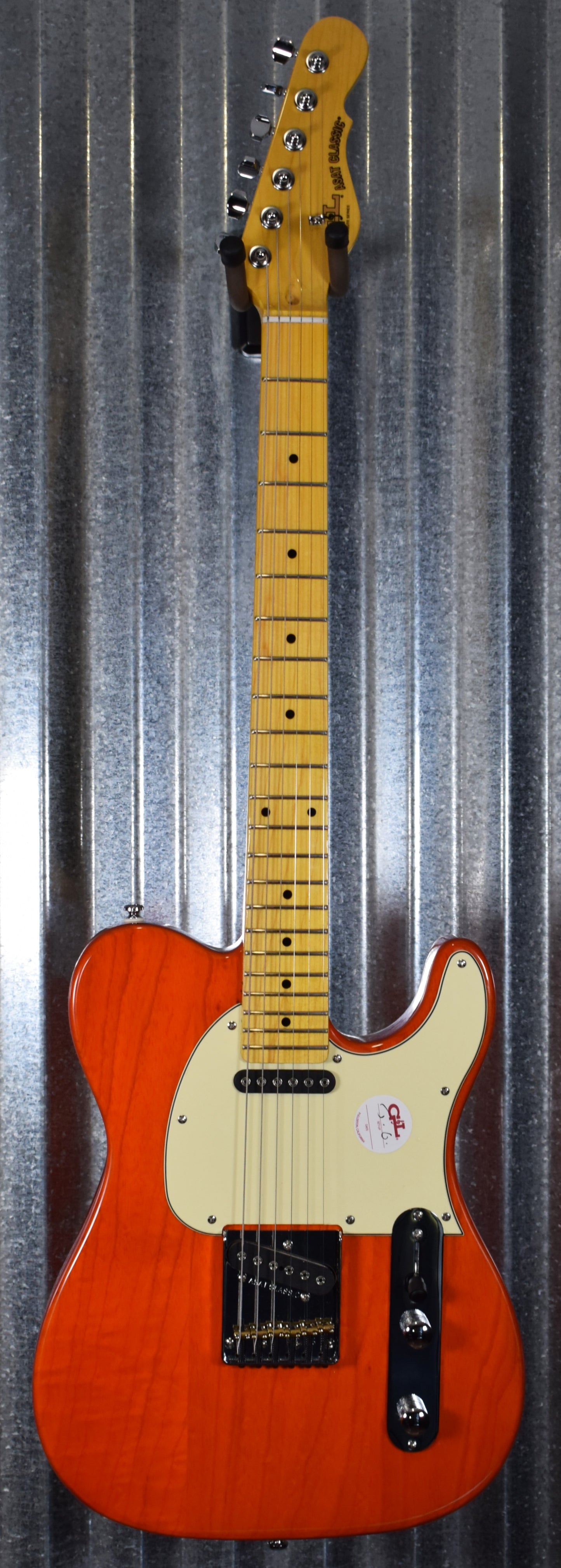 G&L Tribute ASAT Classic Clear Orange Gloss Neck Guitar #5122 Used