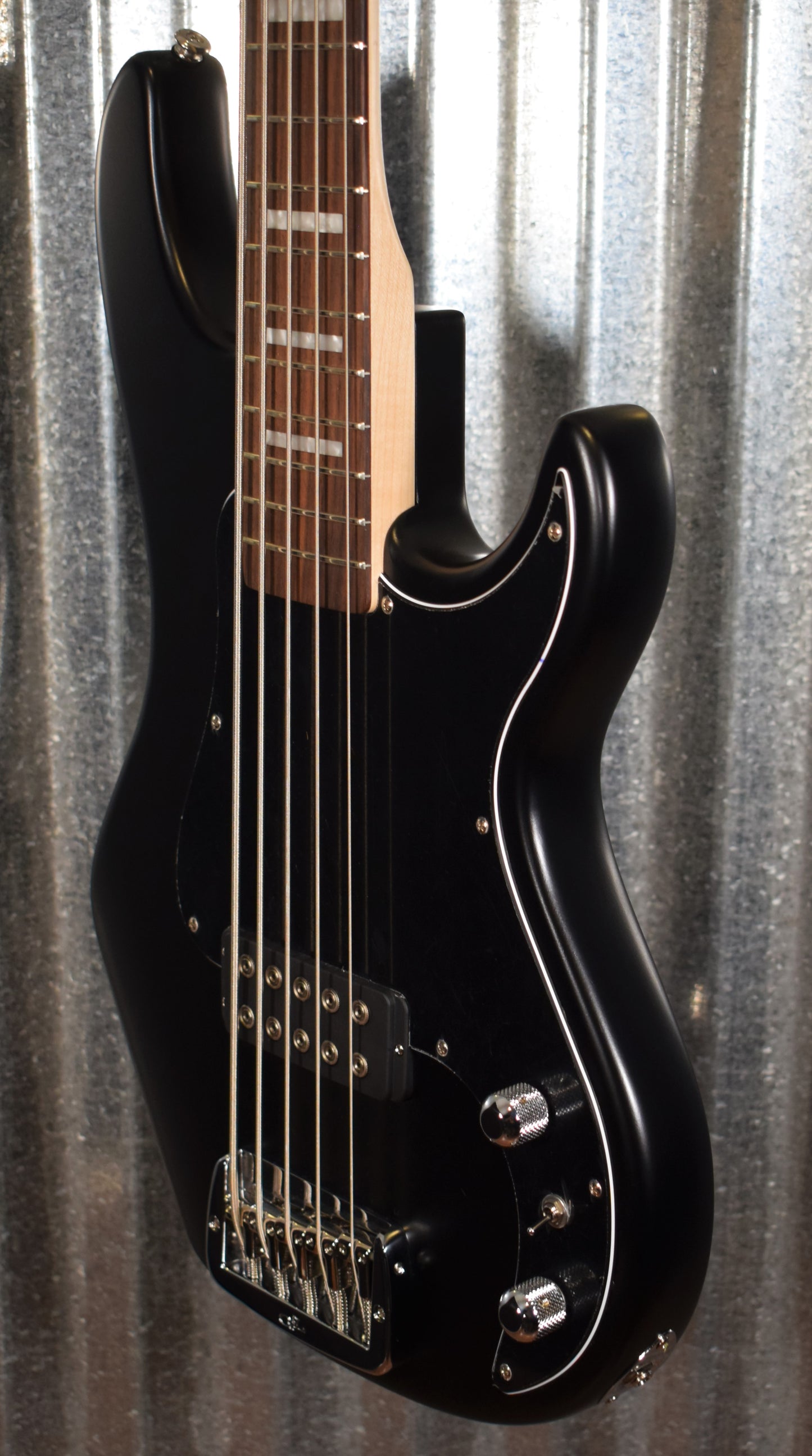 G&L USA Kiloton 5 Jet Black Frost 5 String Bass Rosewood Satin Neck & Case #7001
