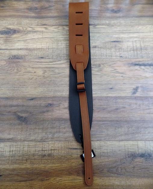 LM Products BB-3 BR 3.5" Ballglove Leather Guitar Strap in Brown