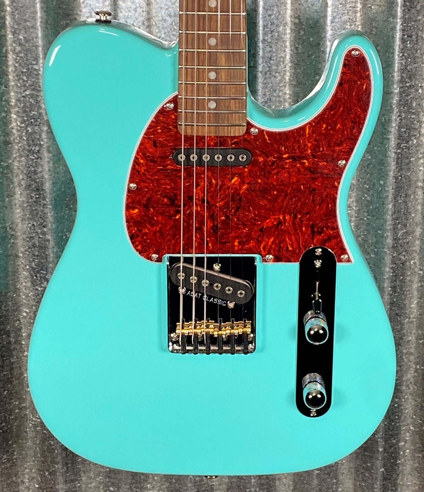 G&L USA 2023 Custom ASAT Classic Turquoise Guitar & Bag #1127 Used