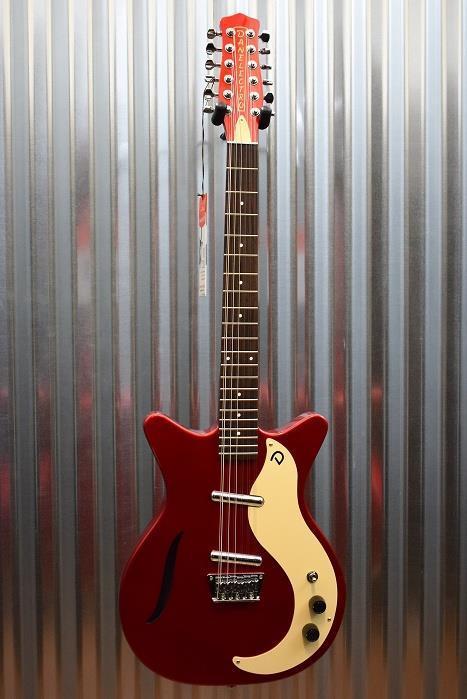 Danelectro '59 Vintage 12 String Red Metallic Semi Hollow Electric Guitar #7492