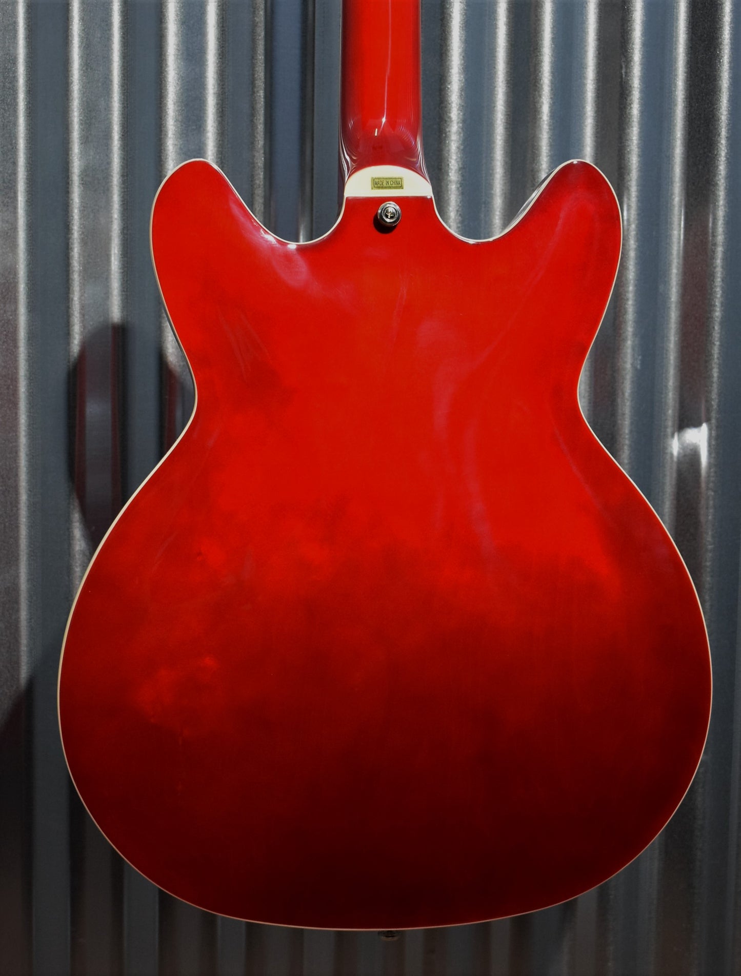 Hagstrom Viking Semi Hollow Body Wild Cherry Transparent Left Hand Guitar #0067