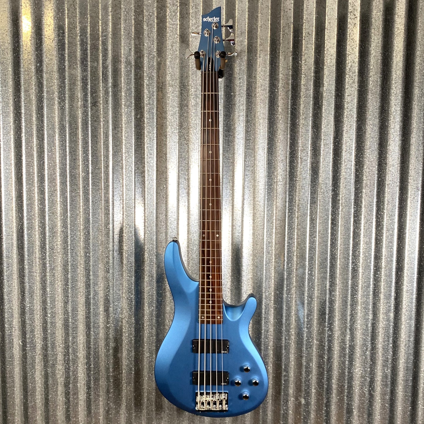 Schecter C-5 Deluxe 5 String Bass Satin Metallic Light Blue #0632