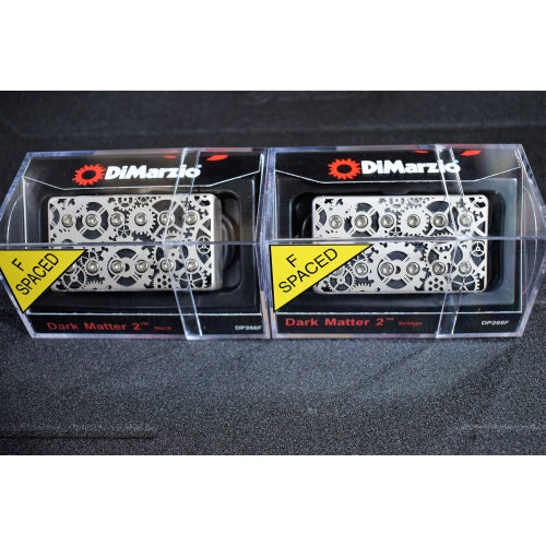 DiMarzio DP266F DP268F Dark Matter 2 Neck & Bridge F Spaced Humbucker Guitar Pickup Set