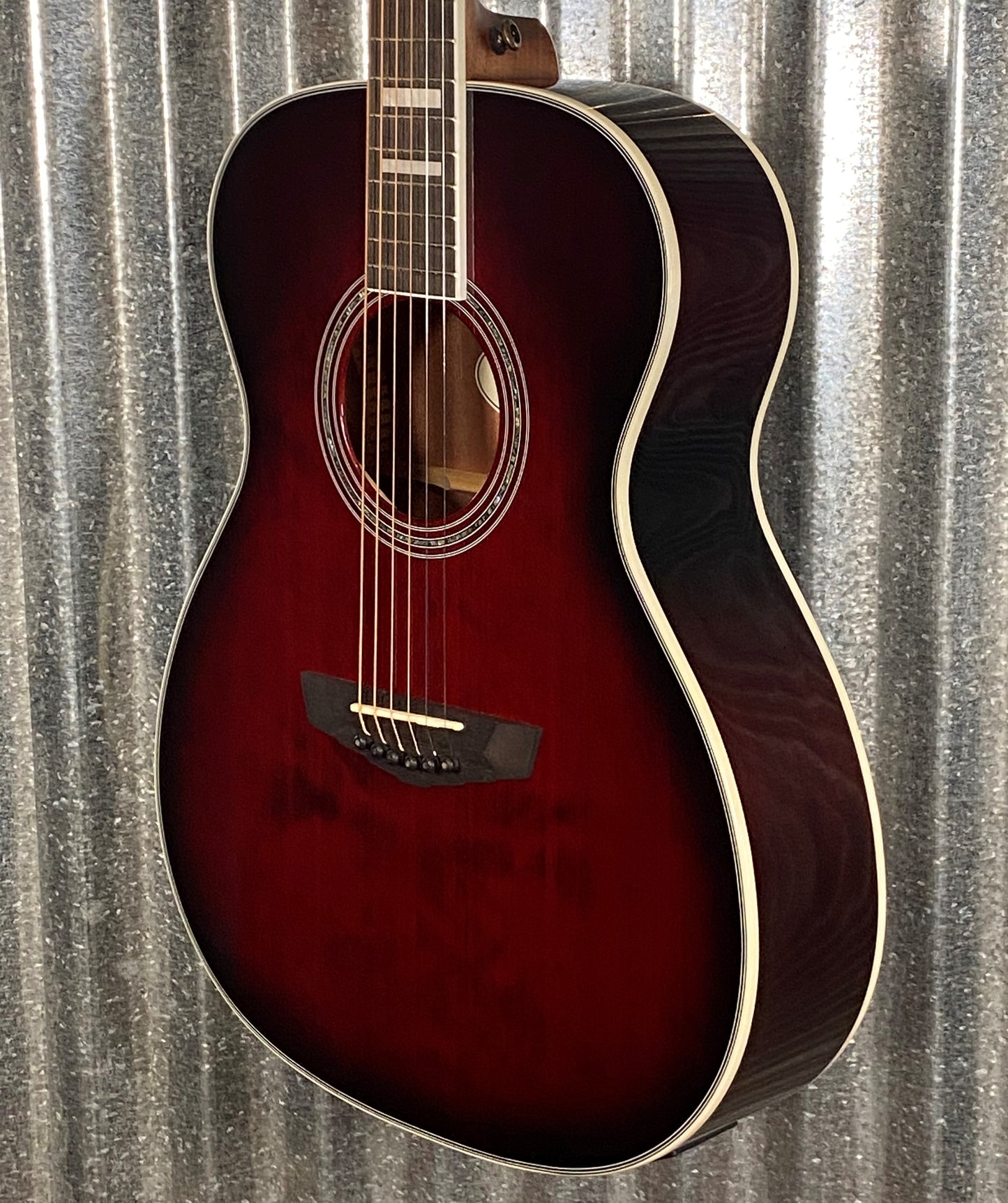 D'Angelico Premier Tammany Orchestra E Trans Black Cherry Burst Acoustic Electric Guitar #3363