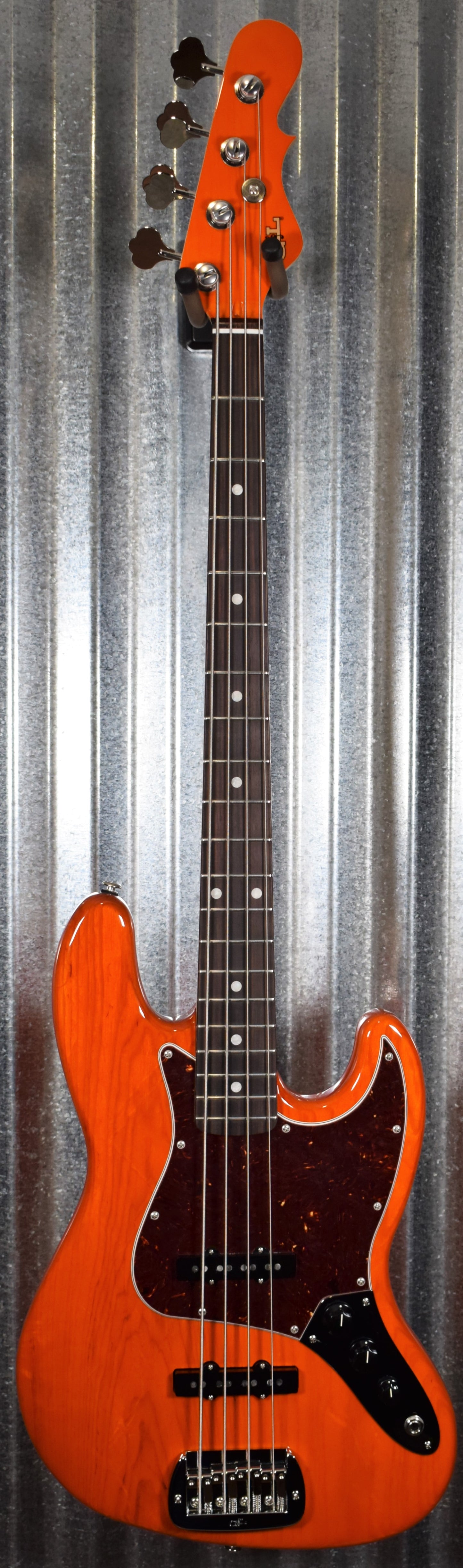 G&L USA JB 4 String Jazz Bass Clear Orange & Case JB #1189