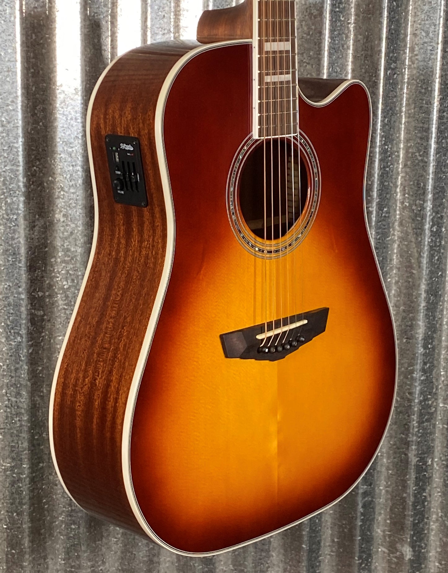 D'Angelico Premier Bowery Dreadnought CE Iced Tea Burst Acoustic Electric Guitar #5267