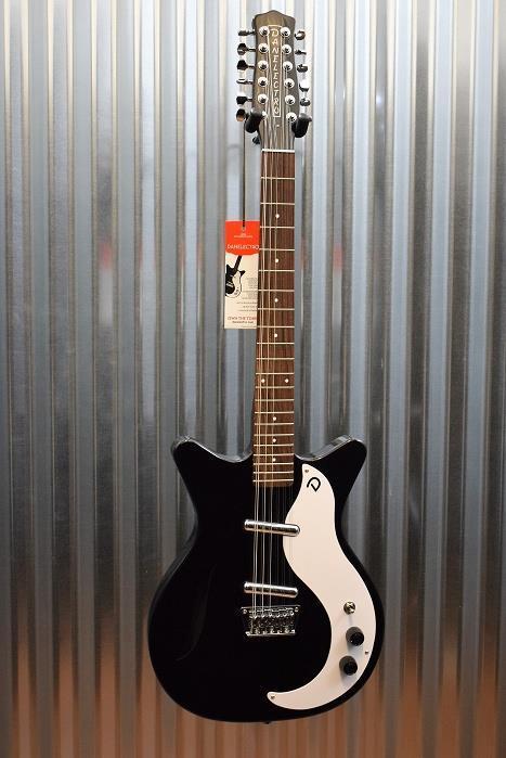 Danelectro '59 Vintage 12 String Gloss Black Semi Hollow Electric Guitar