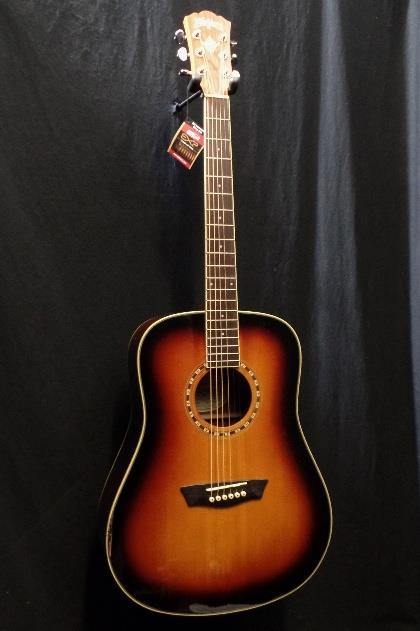 Washburn Harvest Series WD7SATB Acoustic Guitar & Gig Bag Scratch & Dent #0691