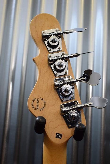 G&L Tribute M-2000 GTS 4 String Carved Flame Top Trans Black Bass #8460