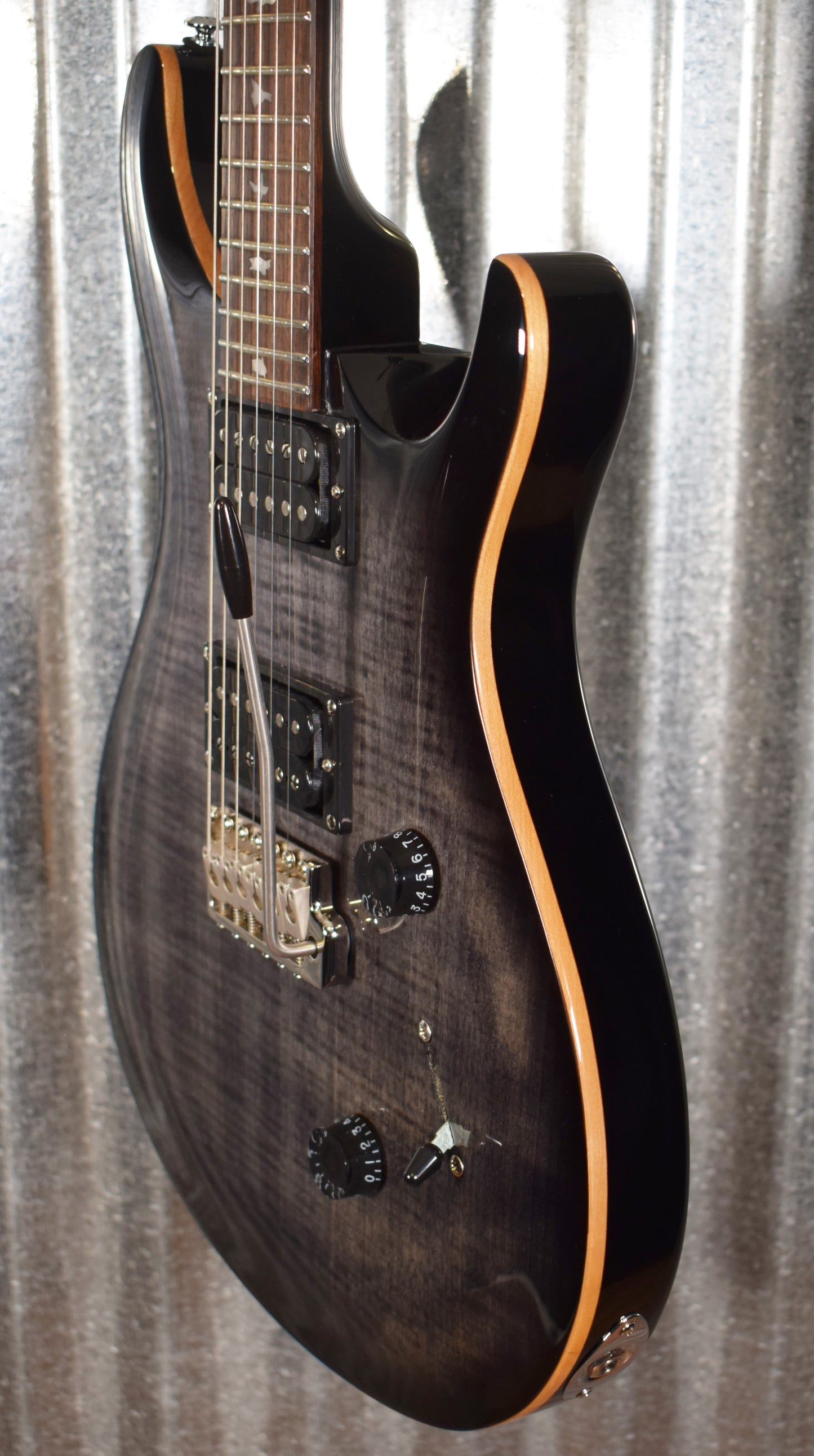 PRS Paul Reed Smith SE Custom 24 Charcoal Burst Guitar & Bag Blem #9591