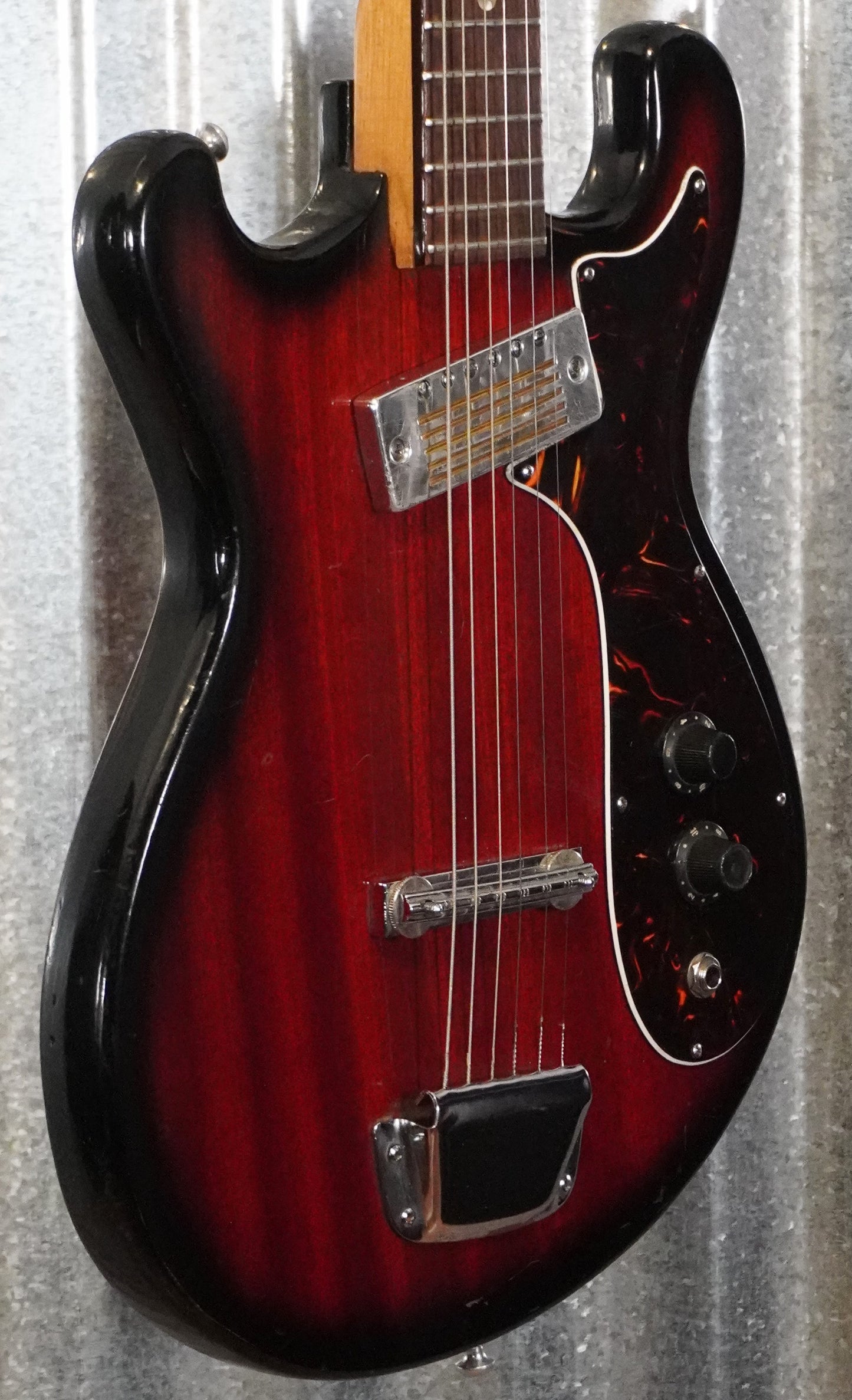 Teisco Prestige Vintage Japan Guitar Dark Cherry Burst Used